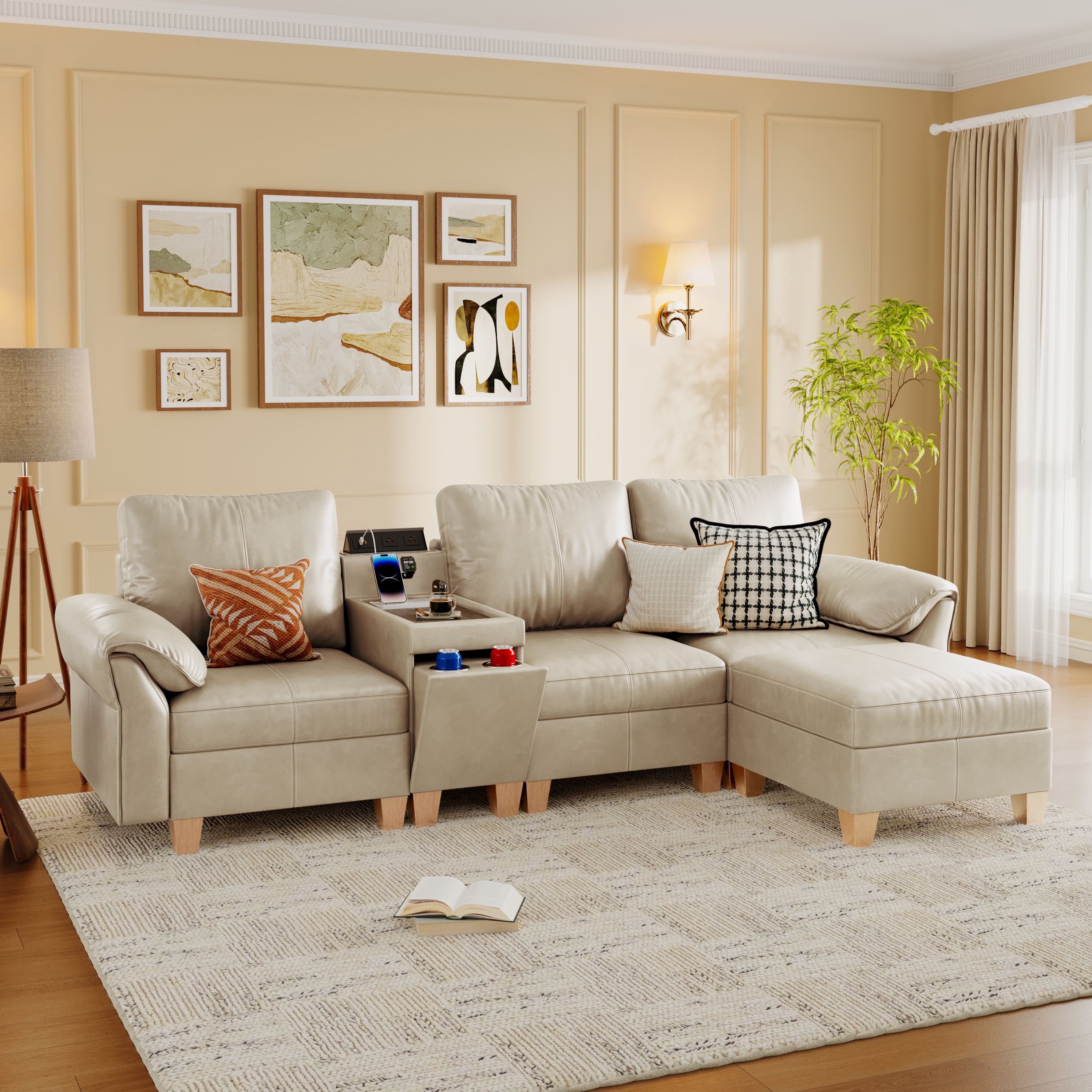 Nest Modular 4 Seats Sofa | with Chaise Longue | SITJOY