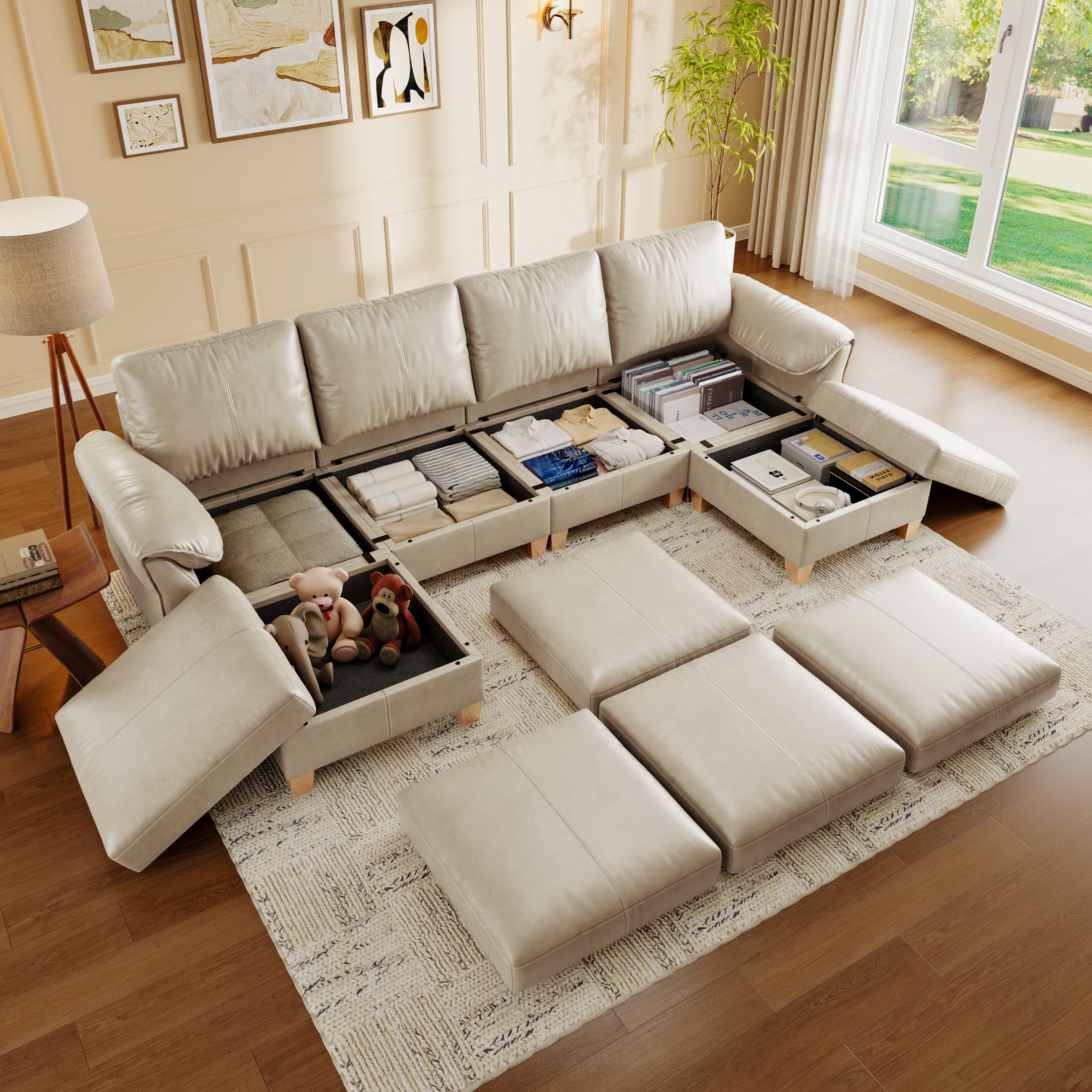 Nest Modular 6 Seats Sofa | Chaise Longue | SITJOY