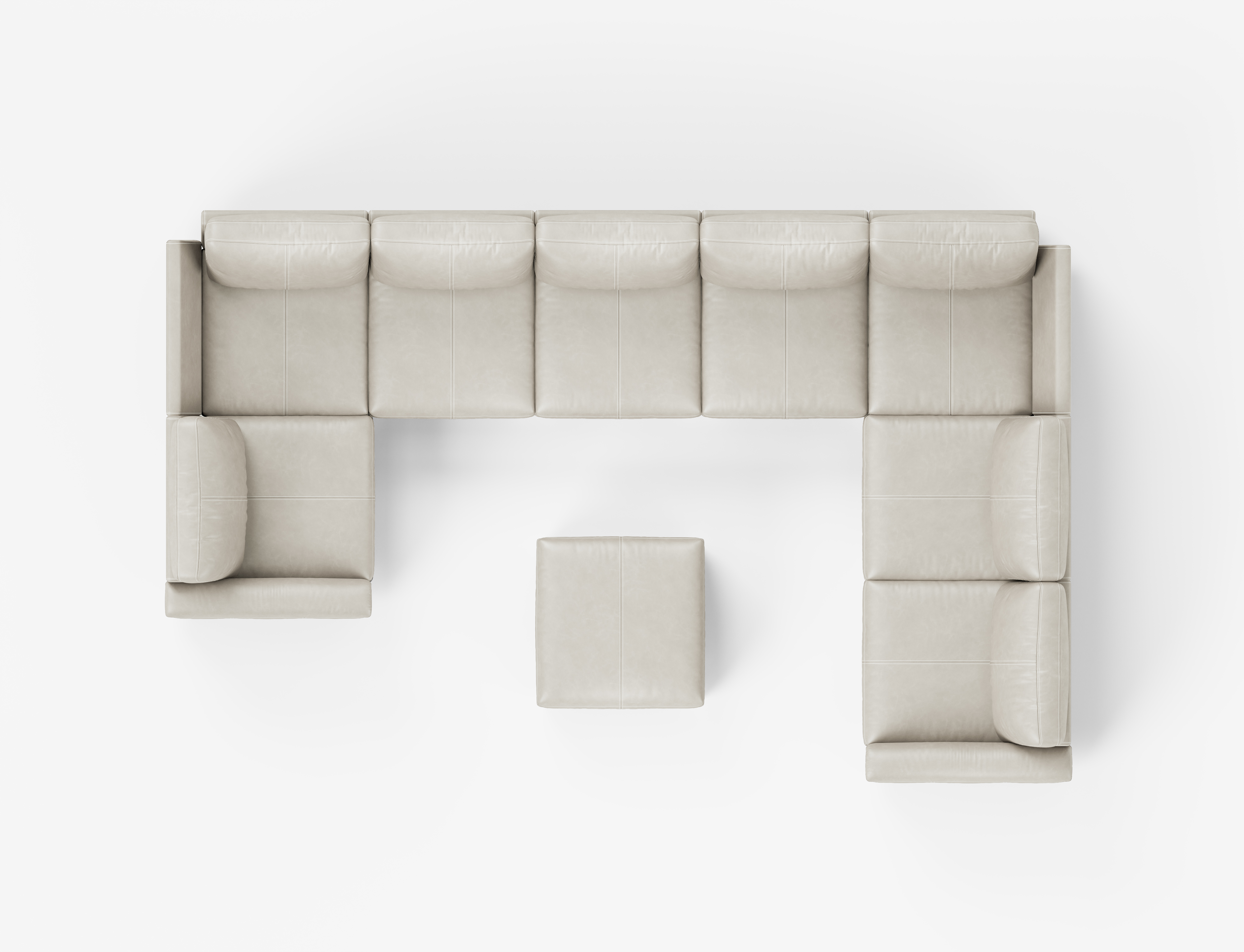 Nexus 9-Seat Faux Leather Modular Sofa Bed