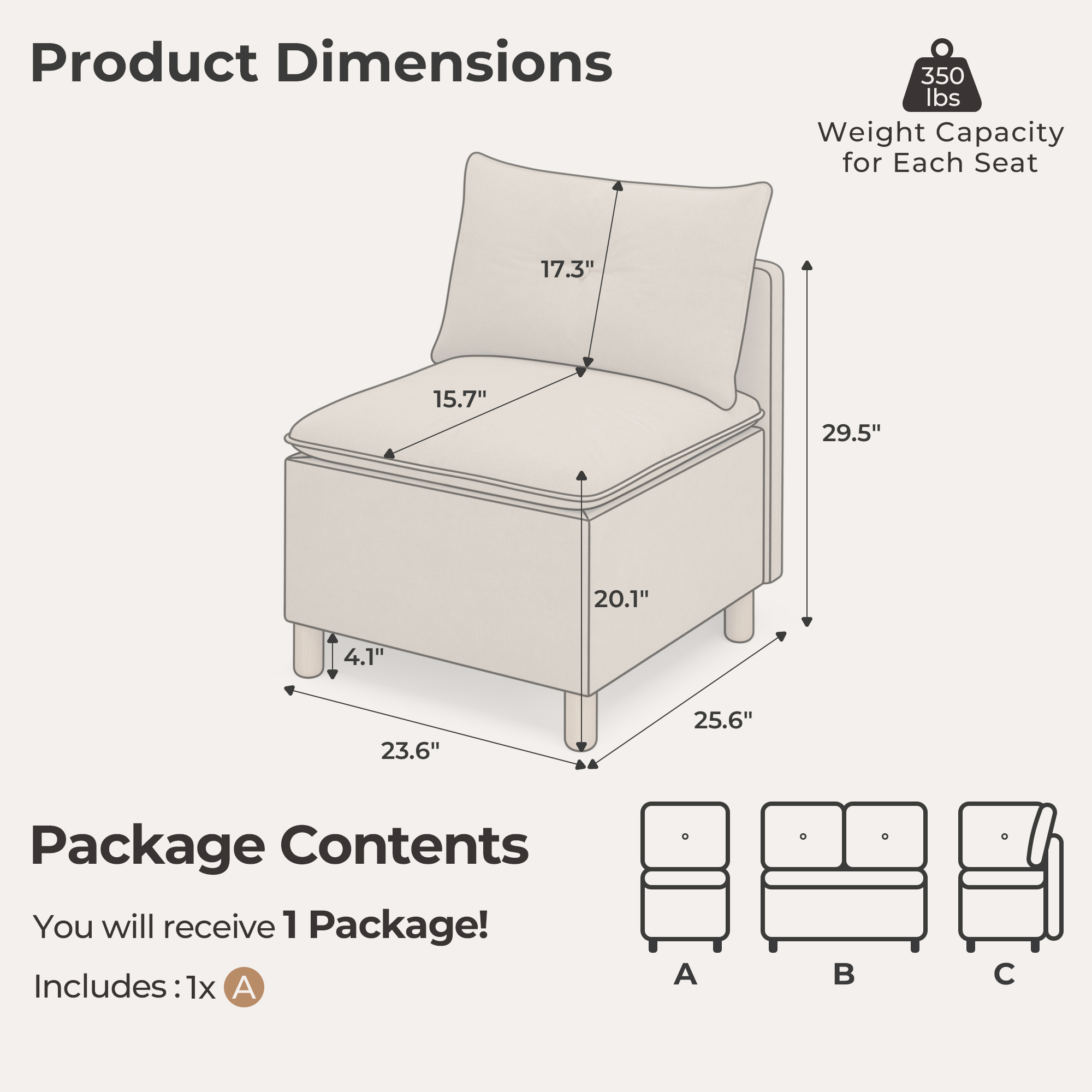 Single Seat & Corner Seat & Bench with Storage
