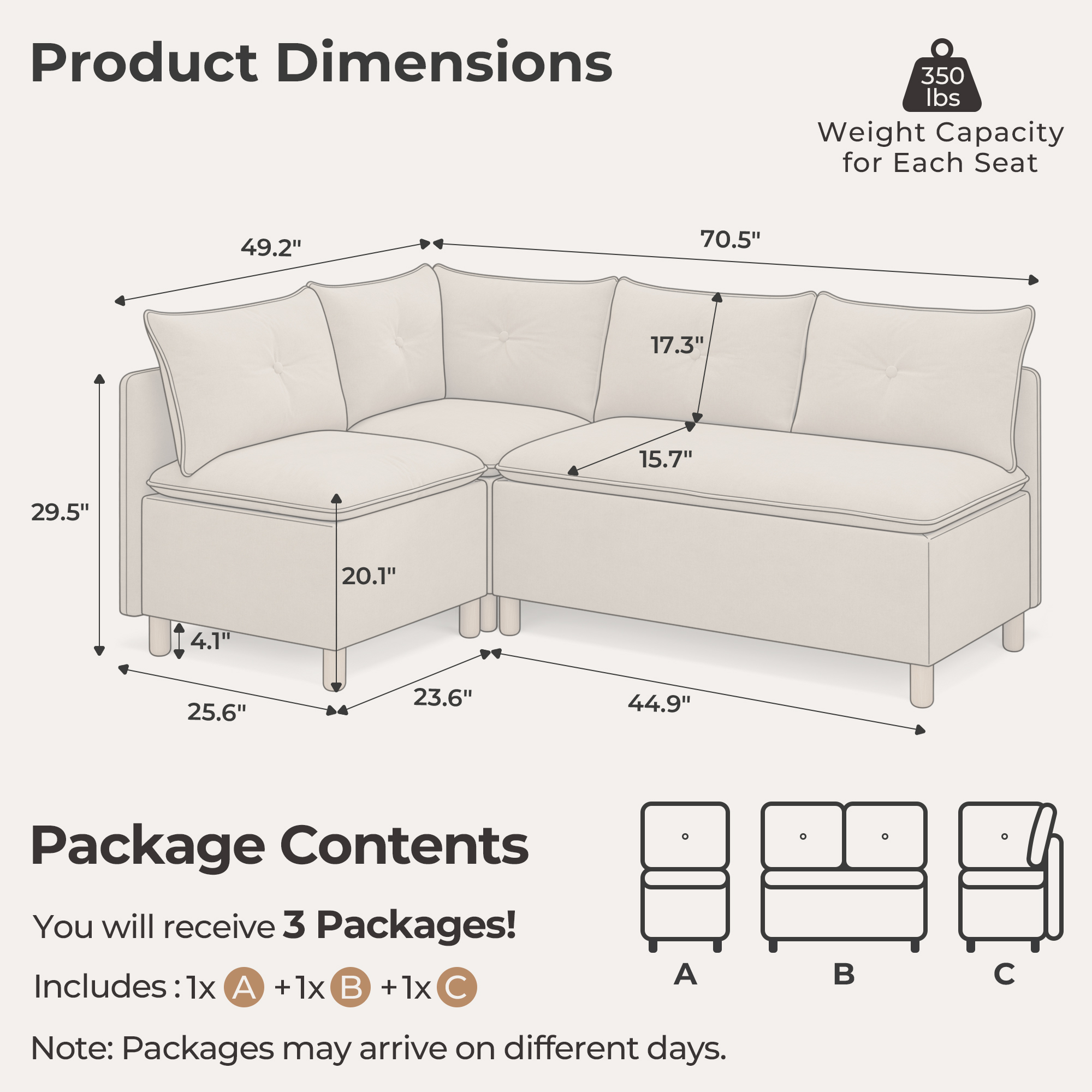 4-Seat L-shaped Dining Nook with Hidden Storage