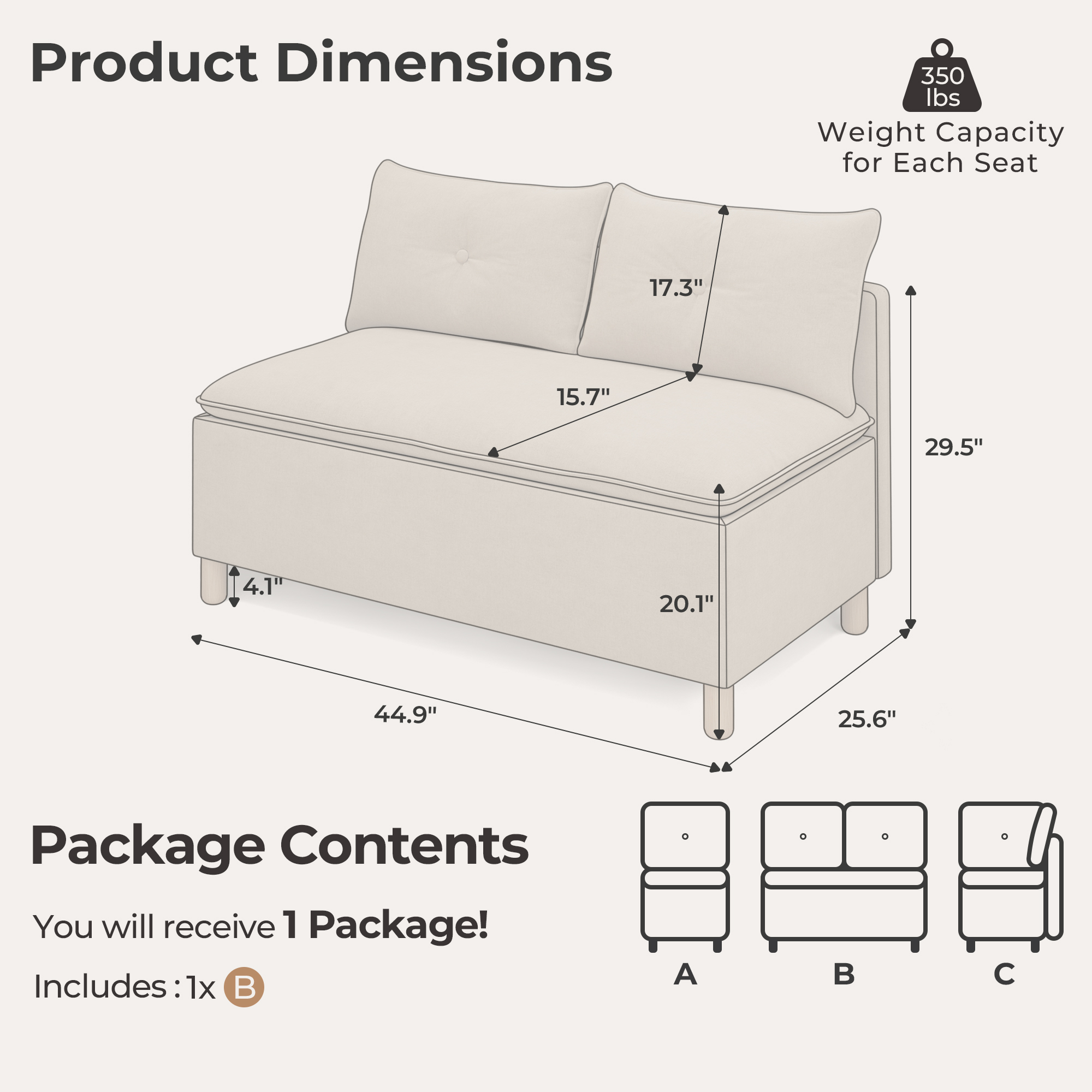 Single Seat & Corner Seat & Bench with Storage