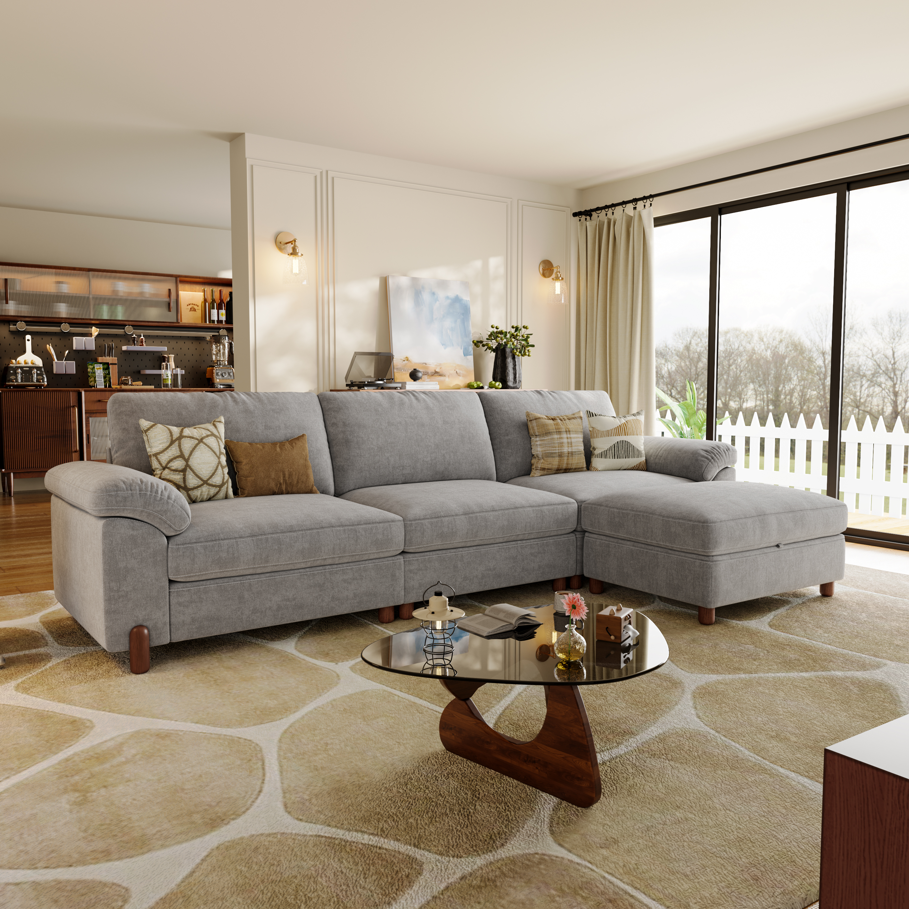 Vista 4-Seat Compact L-Shaped Sectional with Chaise