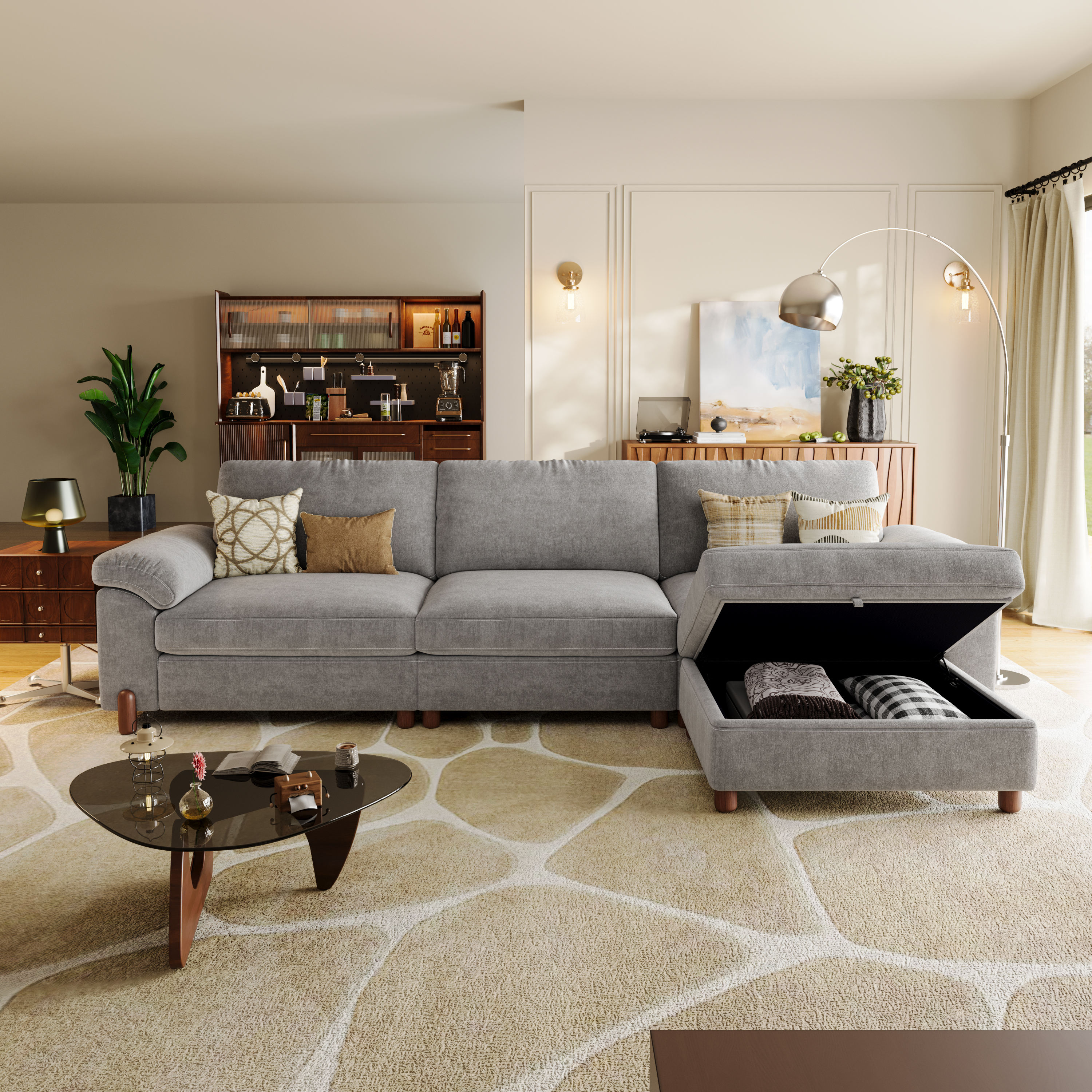 Vista 4-Seat Compact L-Shaped Sectional with Chaise