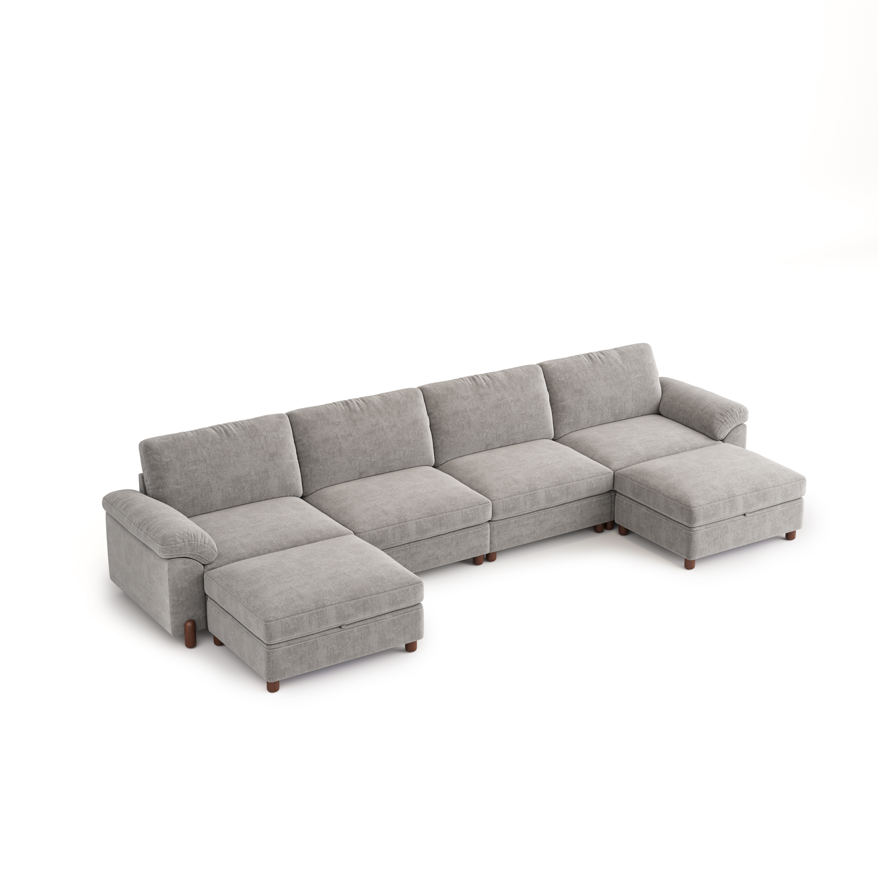Vista 6-Seat U-Shaped Sectional with Hidden Storage