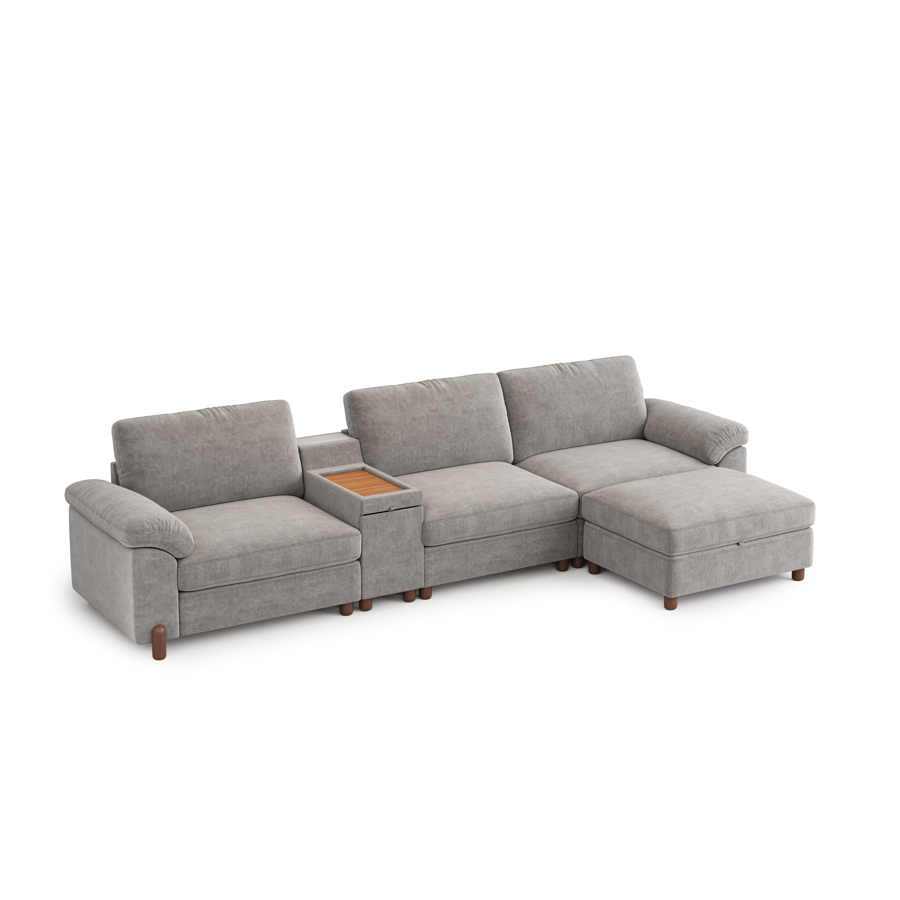 Vista 4-Seat Compact L-Shaped Sectional with Chaise Lounge