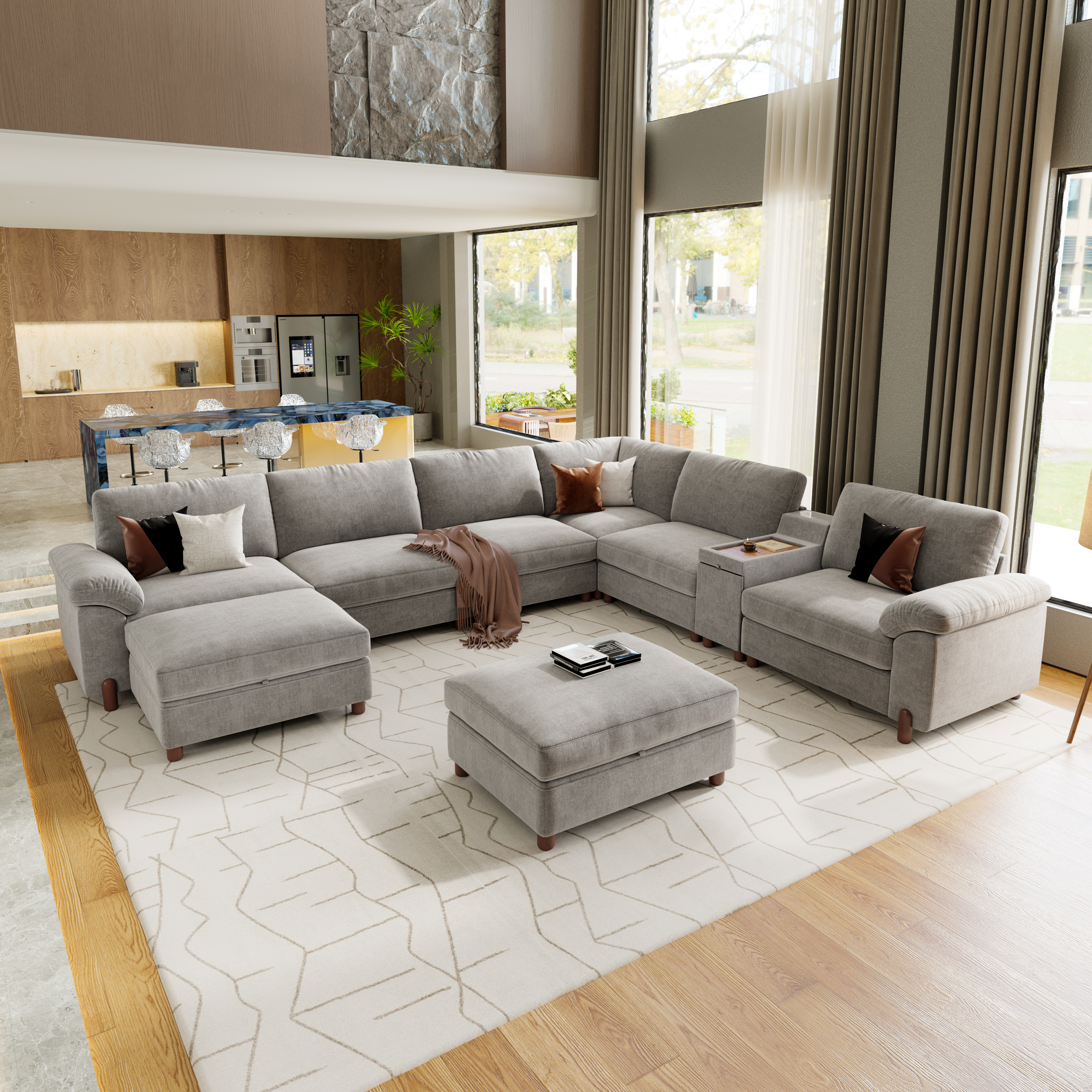 Vista 8-Seat U-Shaped Modular Sectional