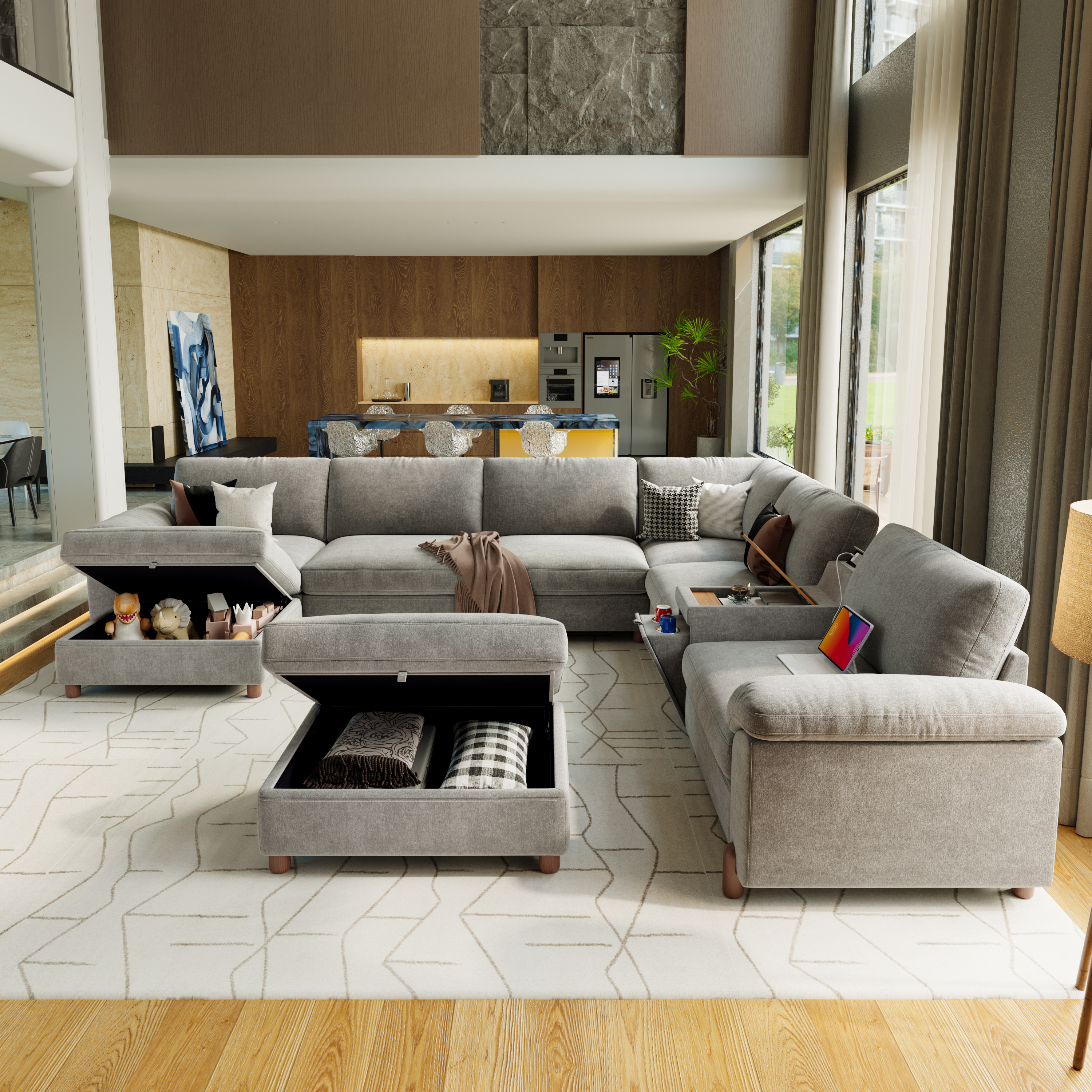 Vista 8-Seat U-Shaped Modular Sectional
