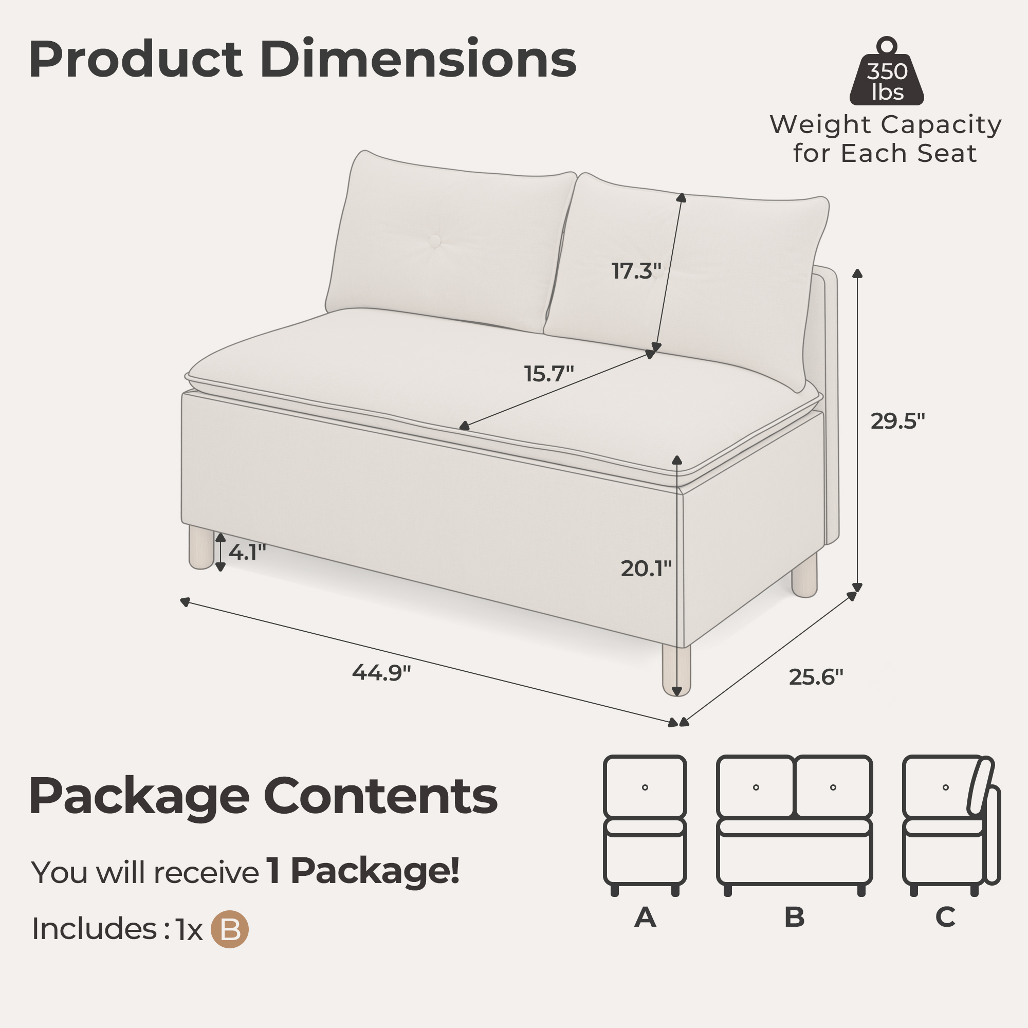 Single Seat & Corner Seat & Bench with Storage