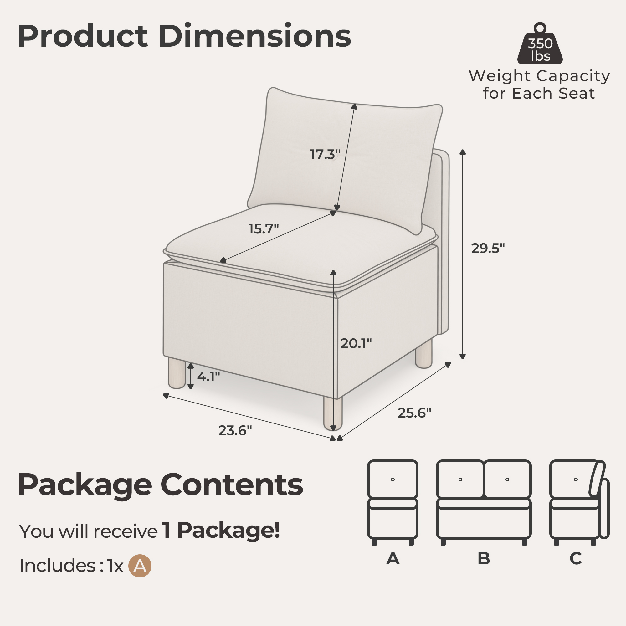 Single Seat & Corner Seat & Bench with Storage