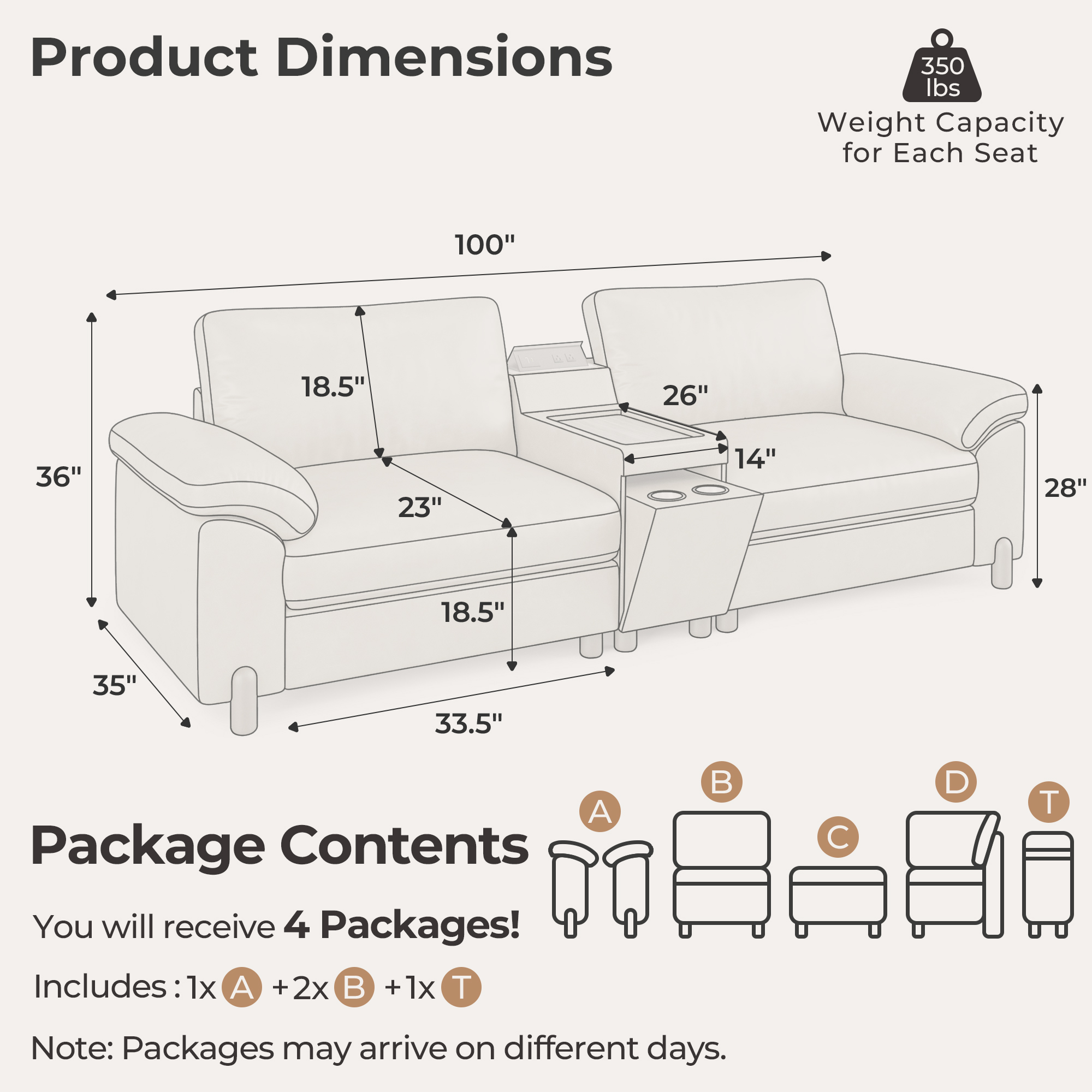 Vista 2-Seat Loveseat Sofa