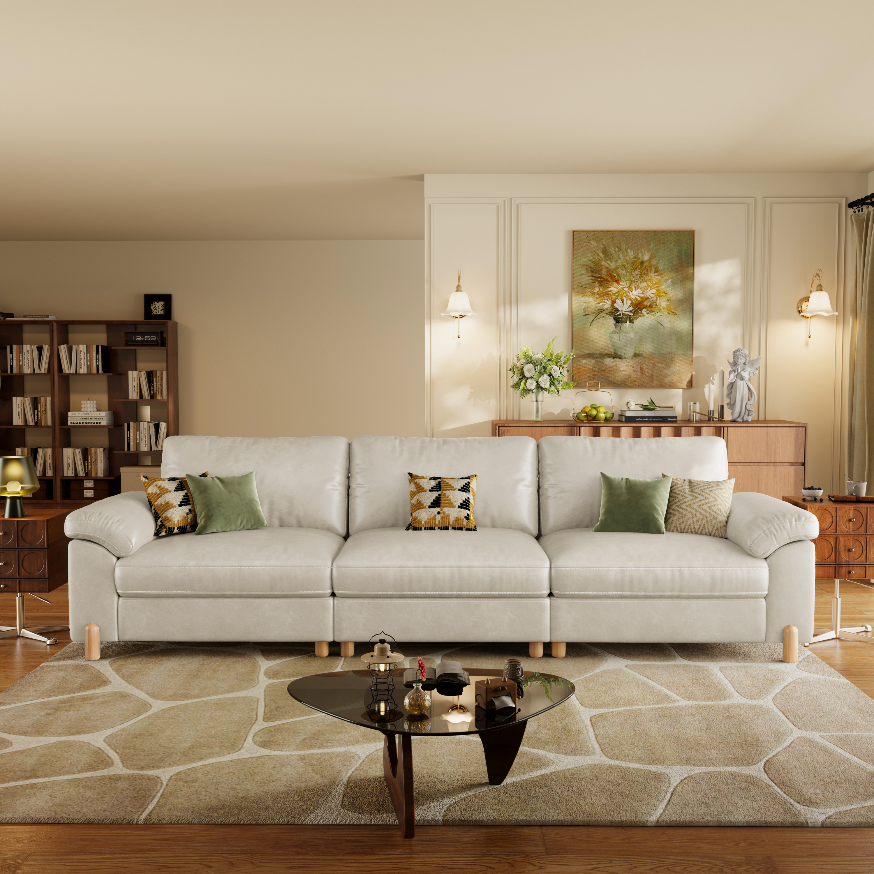 Vista 3-Seat Bench-Style Modular Sofa