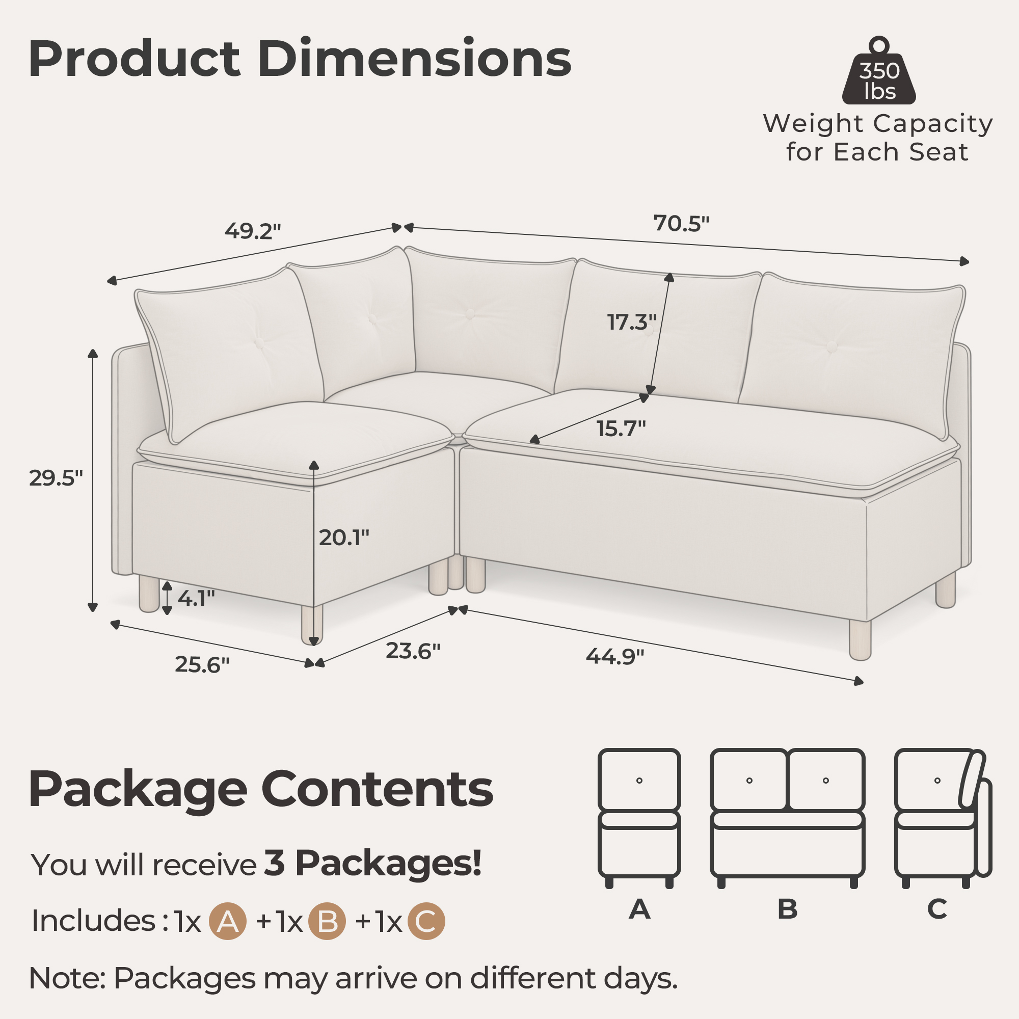 4-Seat L-shaped Dining Nook with Hidden Storage