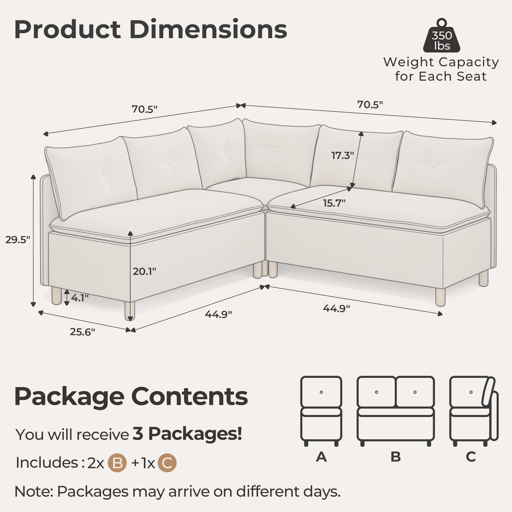 5-Seat Breakfast Bench with Hidden Storage