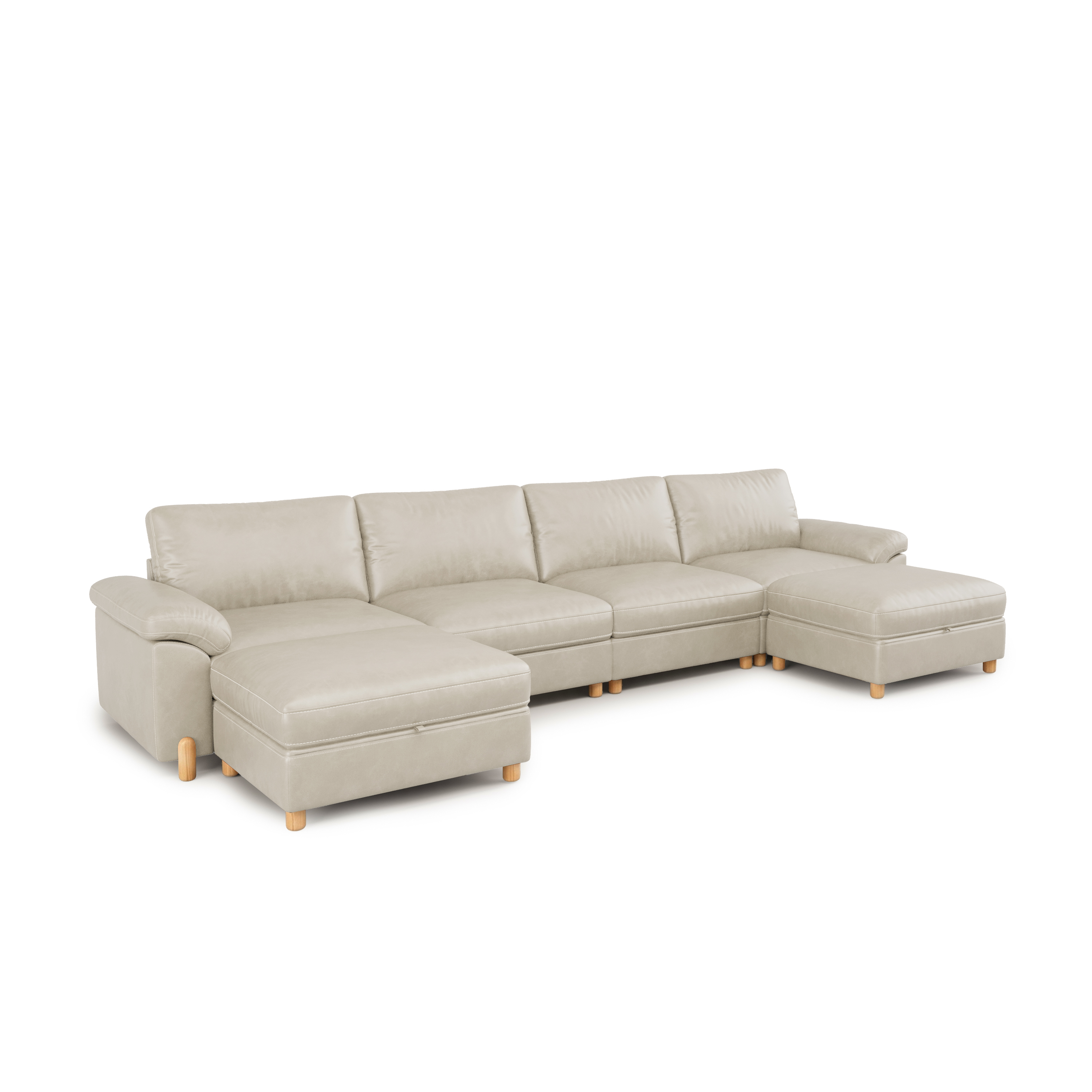 Vista 6-Seat U-Shaped Sectional with Hidden Storage