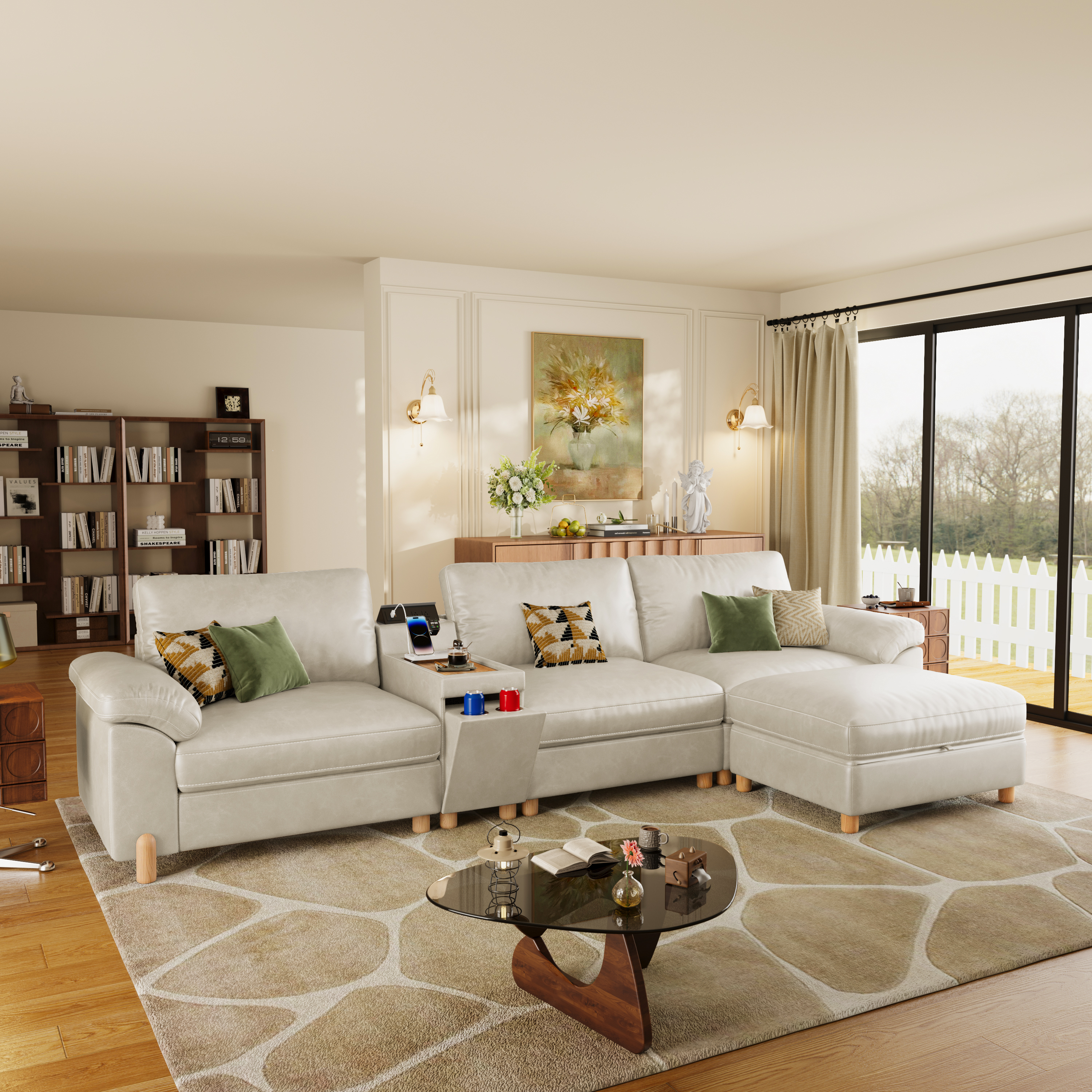 Vista 4-Seat Compact L-Shaped Sectional with Chaise Lounge