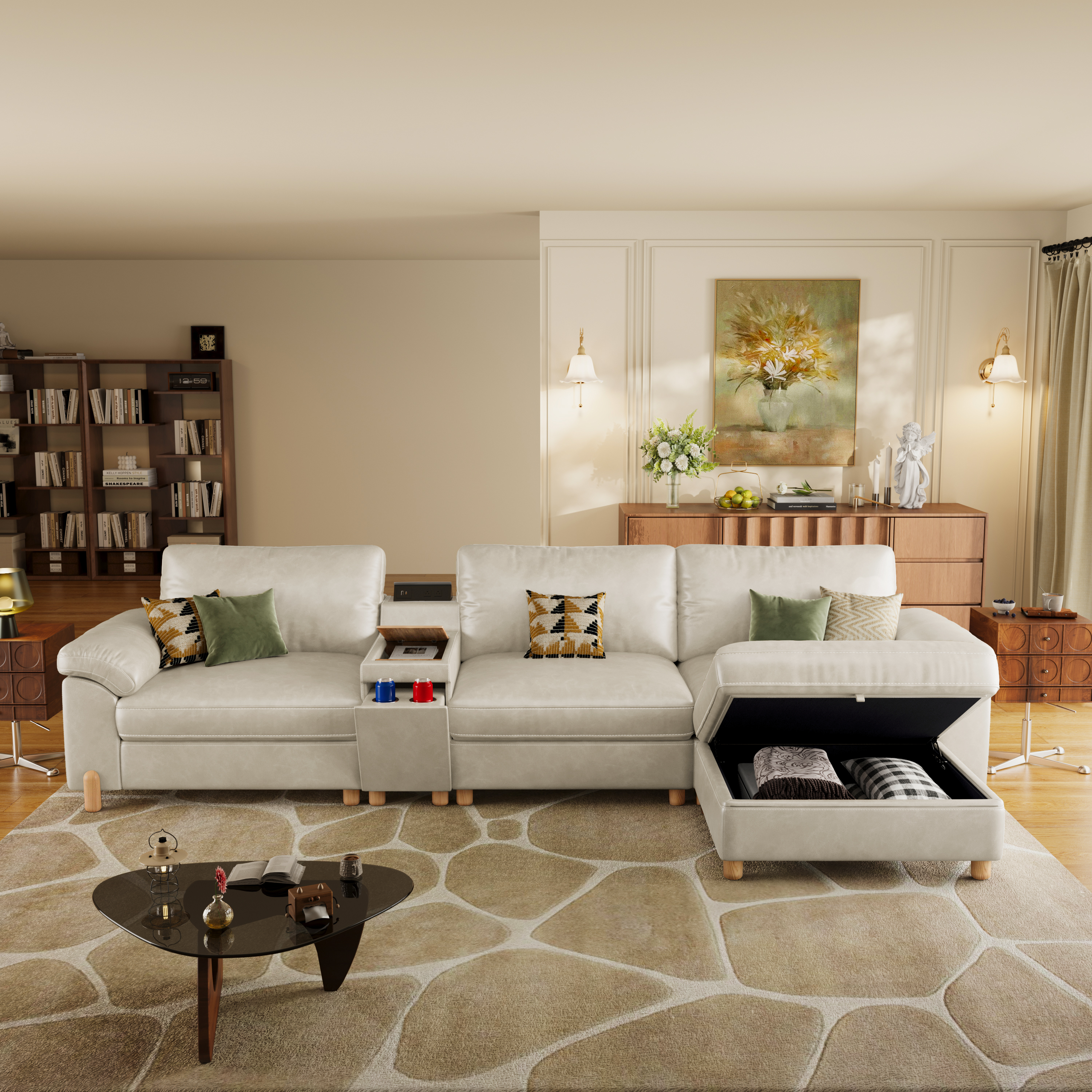 Vista 4-Seat Compact L-Shaped Sectional with Chaise Lounge