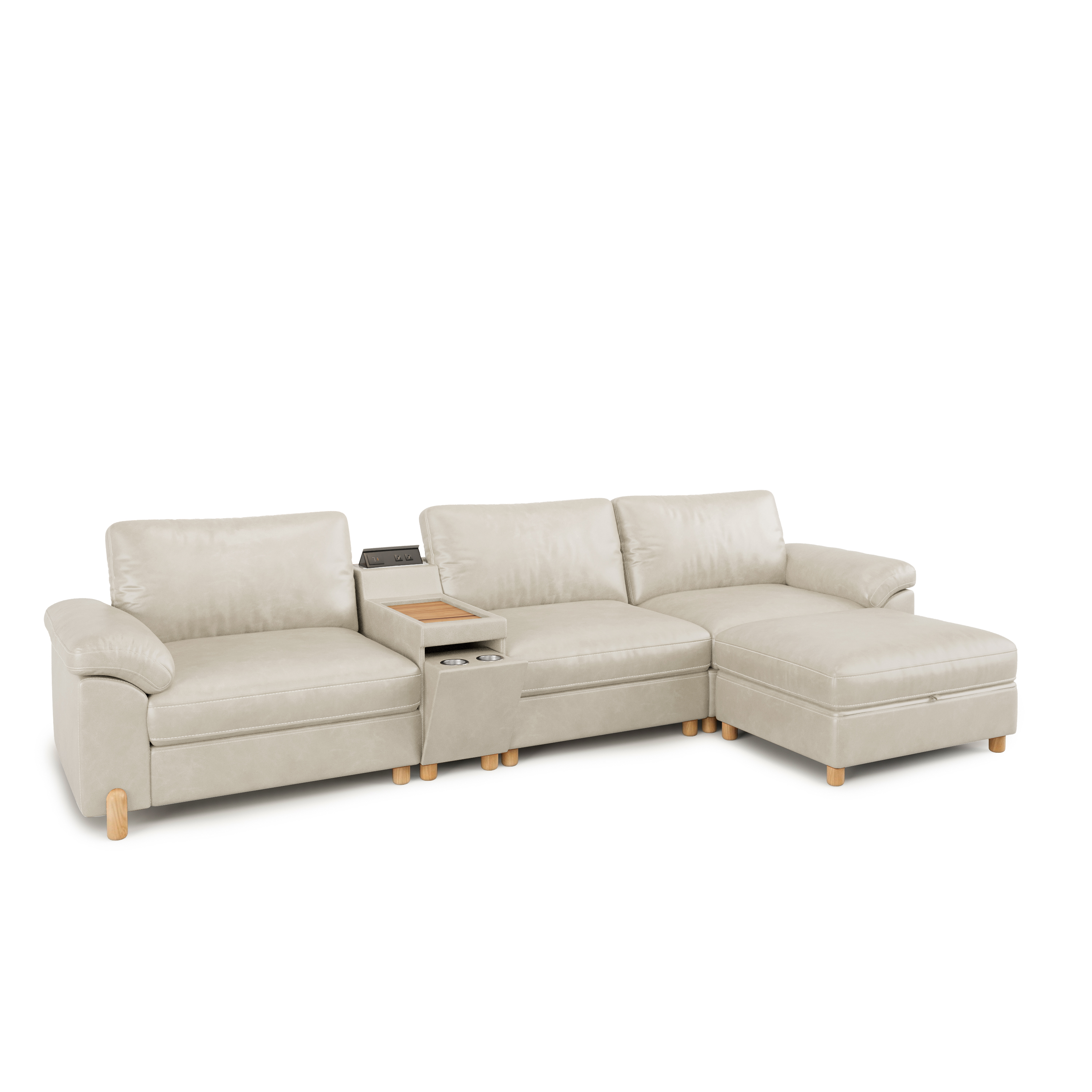 Vista 4-Seat Compact L-Shaped Sectional with Chaise Lounge