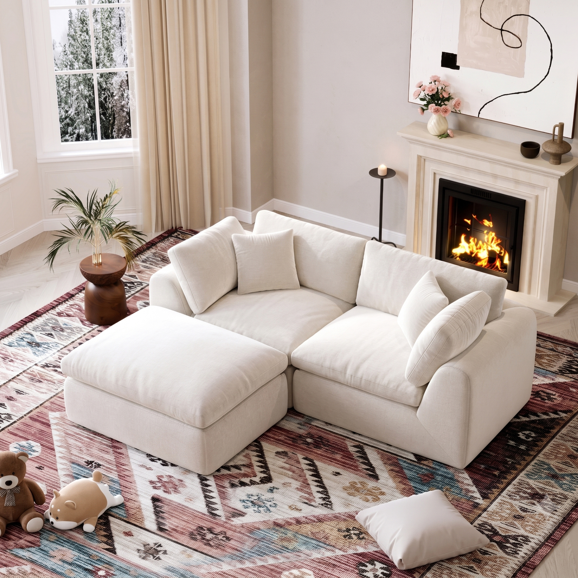 Haven 3-Seat Cloud Couch | Small Space