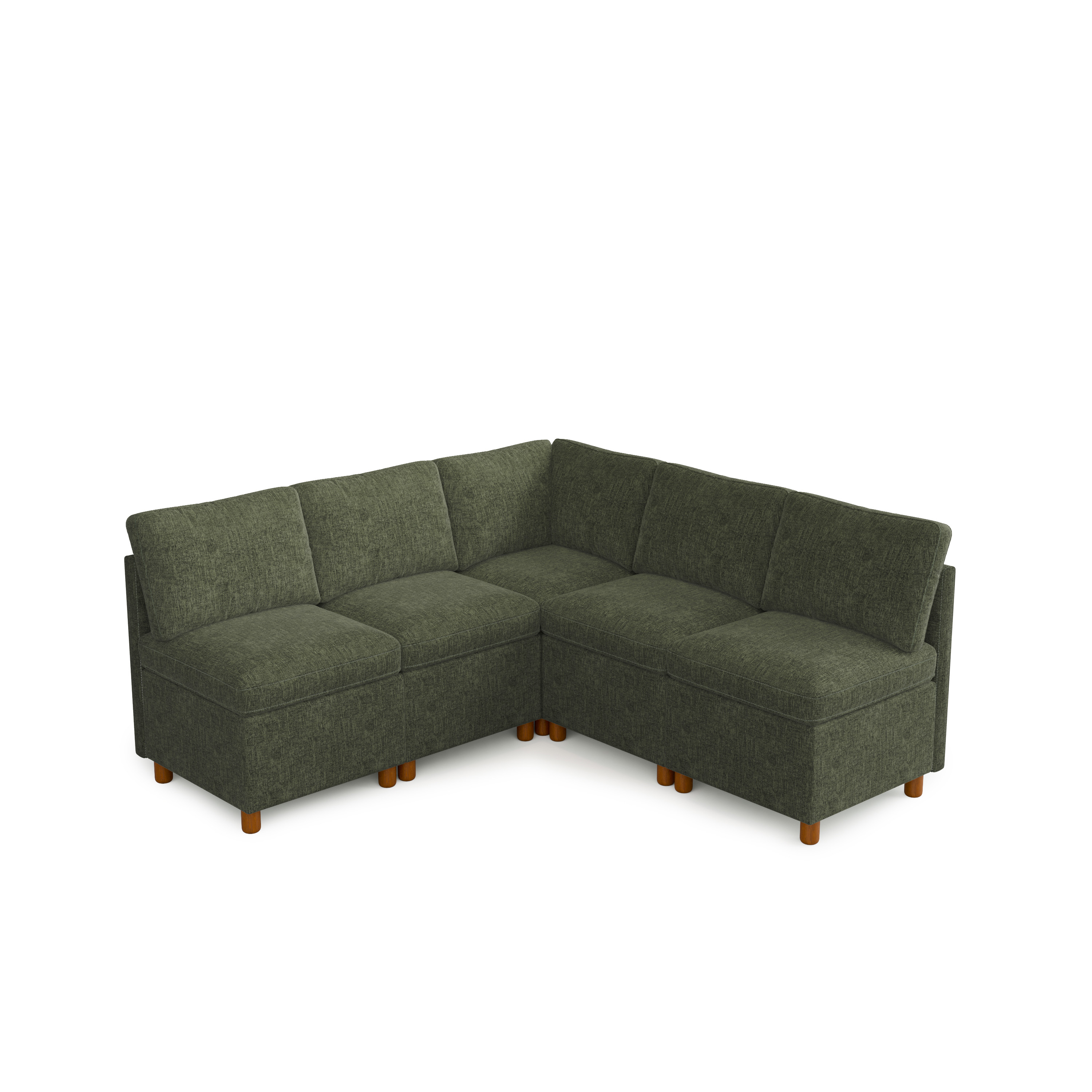 Aura 5-Seat L-Shaped Breakfast Nook with Hidden Storage
