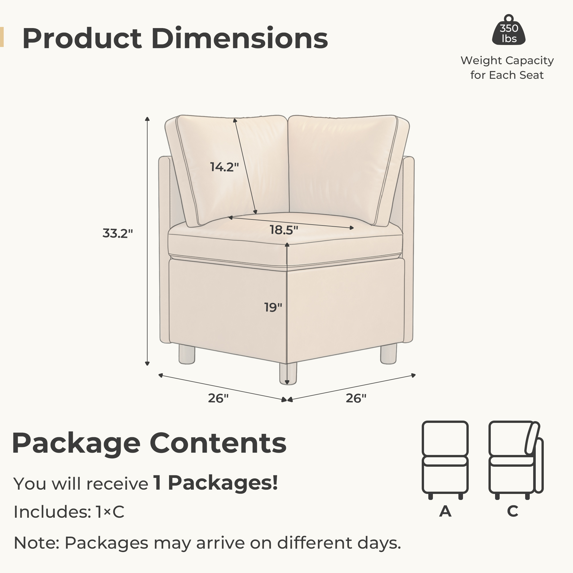 Aura Single Storage Chair | Corner Chair | Breakfast Nook