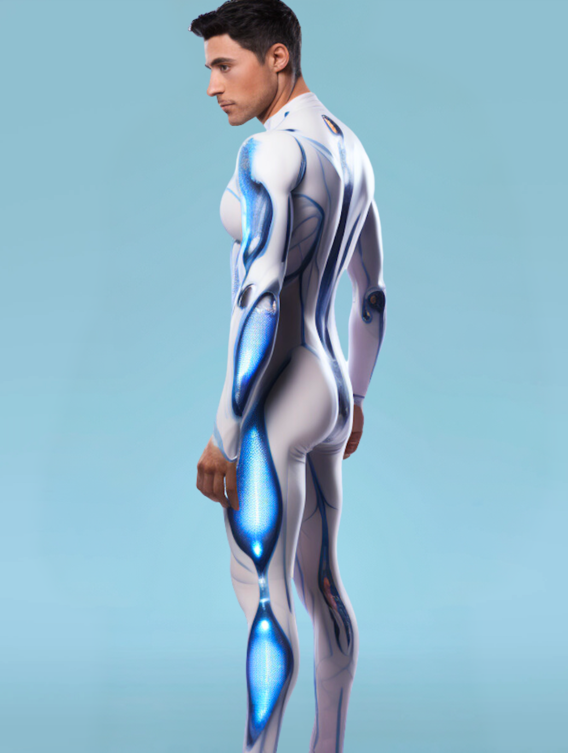 Future Warrior Male Costume for Cosplay or Fantasy Events_VIVIDHE