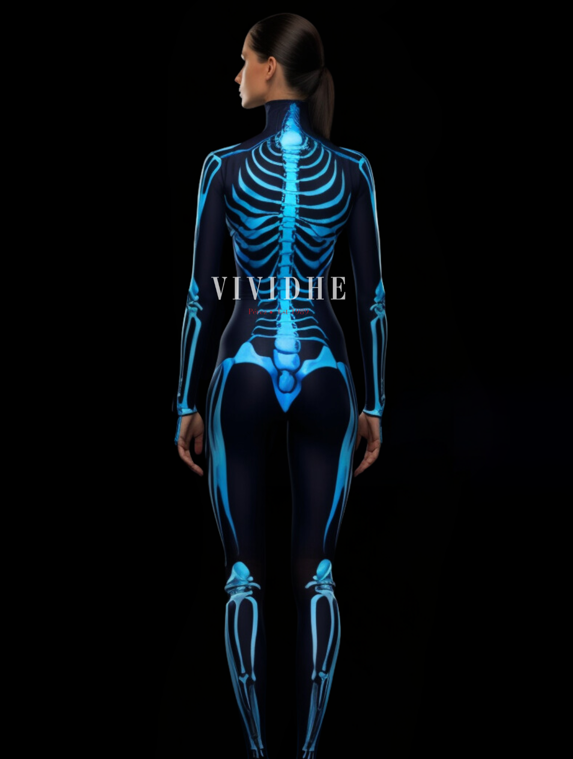 Blue Skeleton Costume for Halloween Party Wear from VIVIDHE
