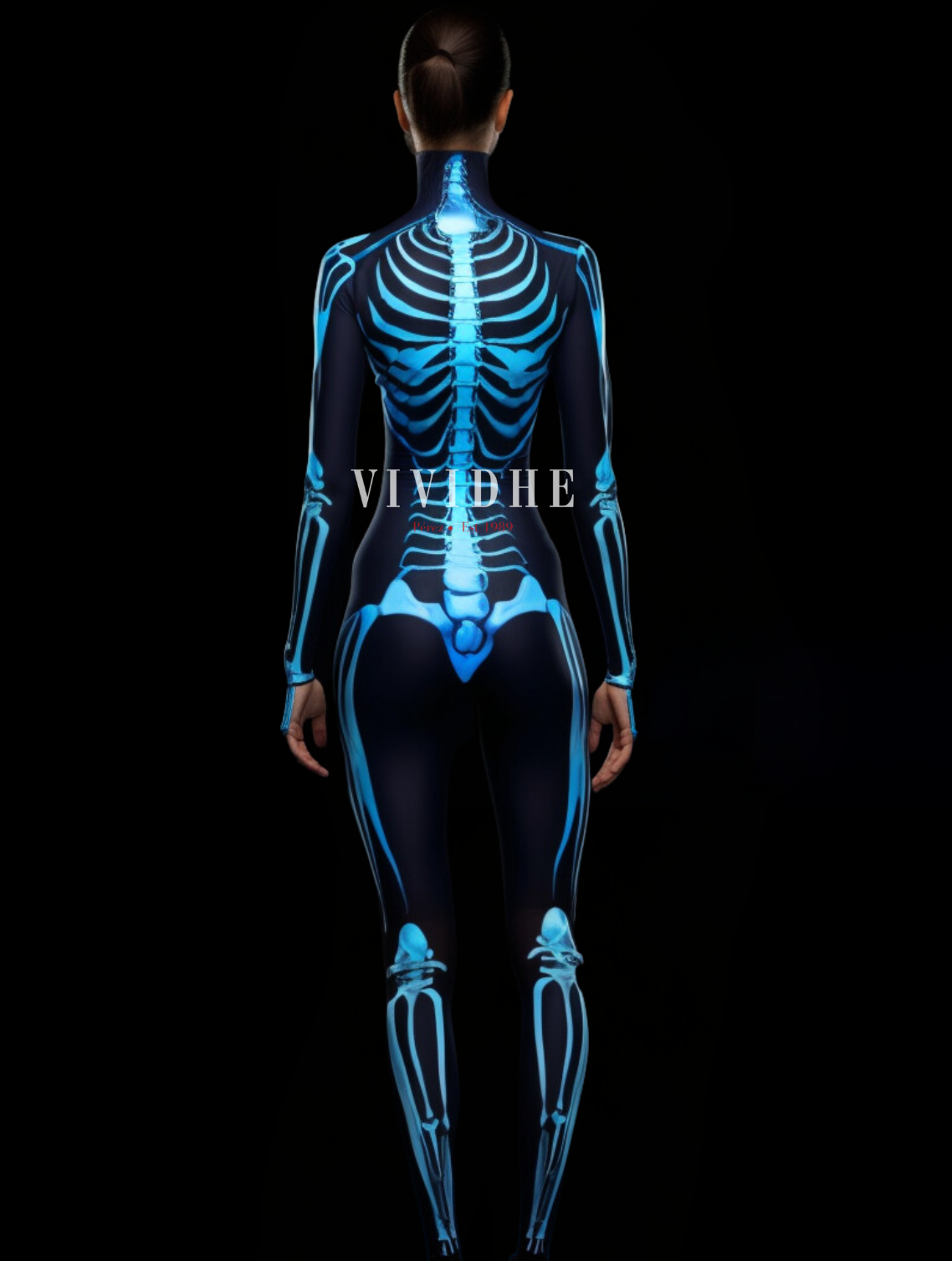 Blue Skeleton Costume for Halloween Party Wear from VIVIDHE