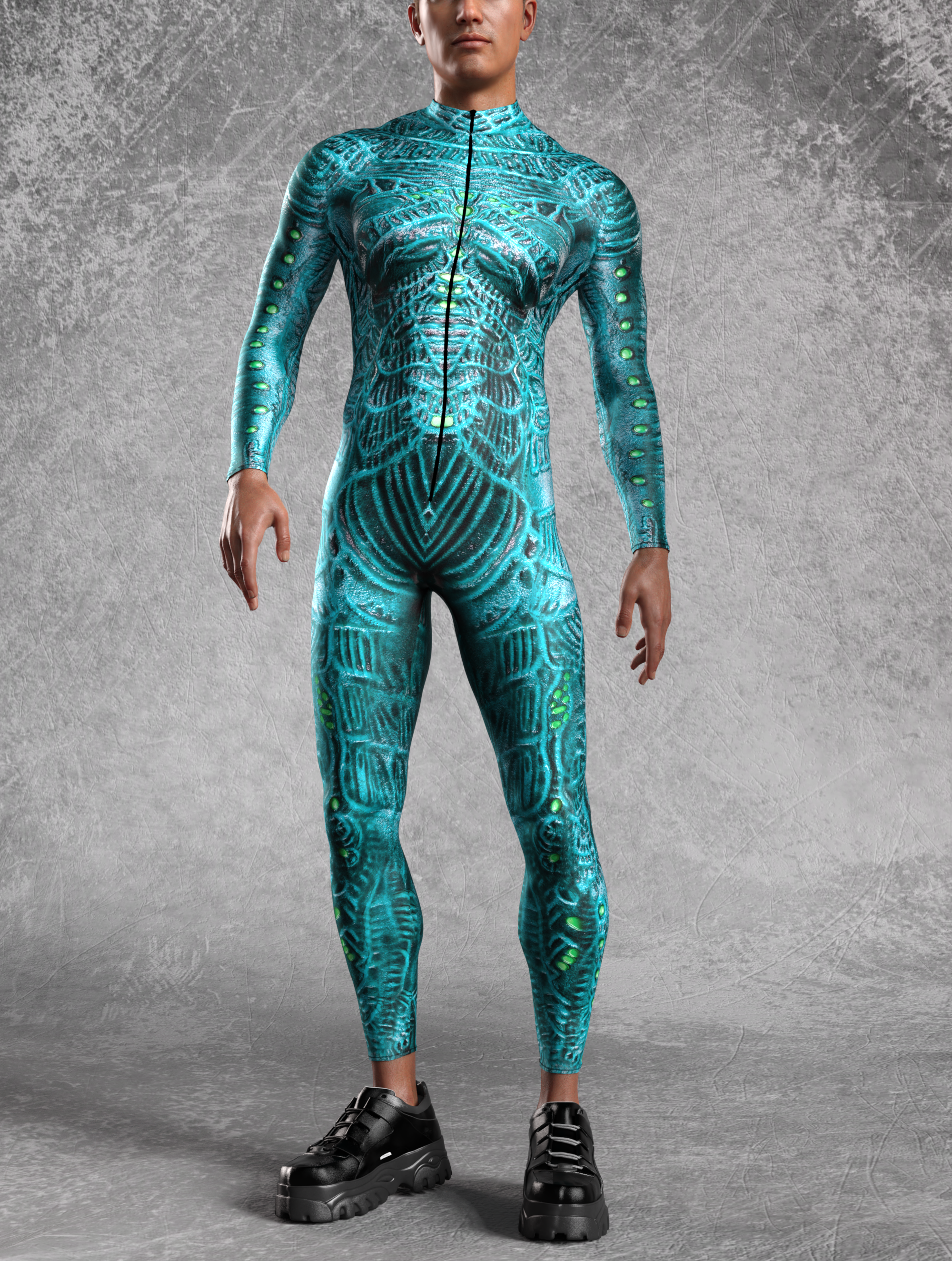 Electric Gladiator Male Costume_For Cosplay Events_VIVIDHE