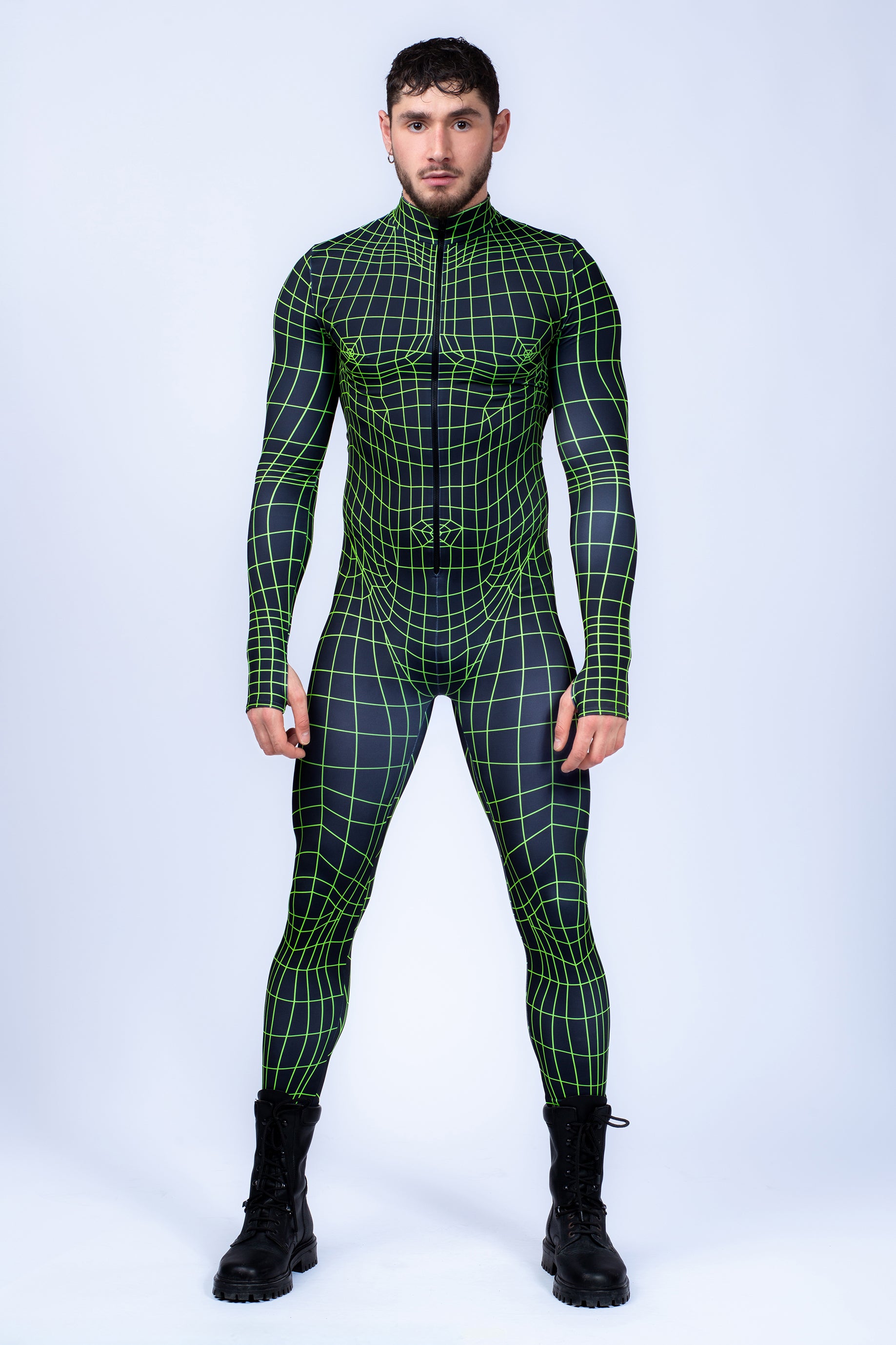 Green Net Male Costume - Men's Fashion Wear by VIVIDHE