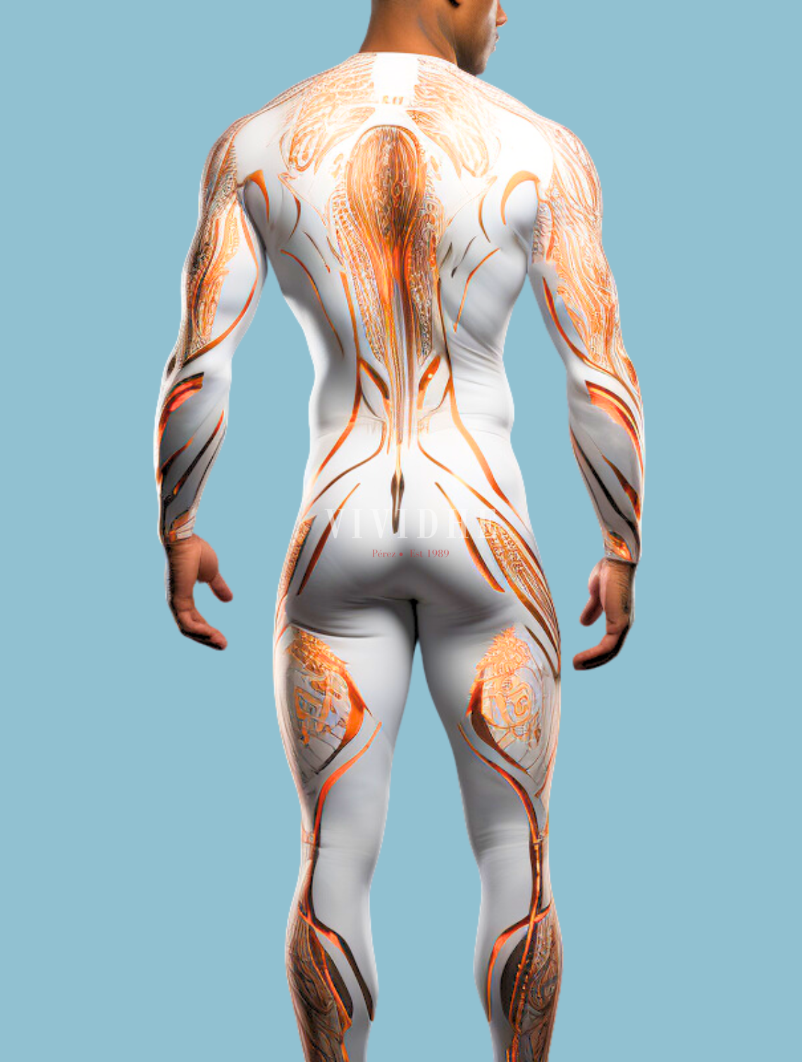 Male Fire Warrior Costume for Cosplay Event by VIVIDHE