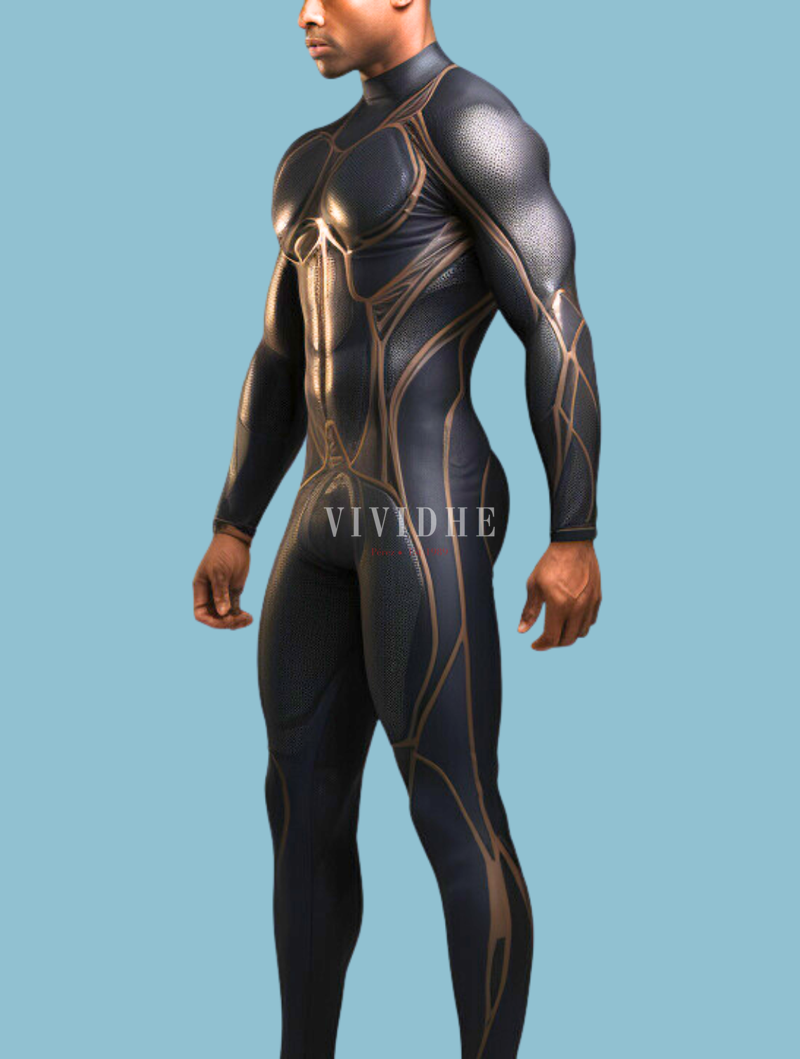 Coal Warrior Male Costume for Cosplay Events on VIVIDHE