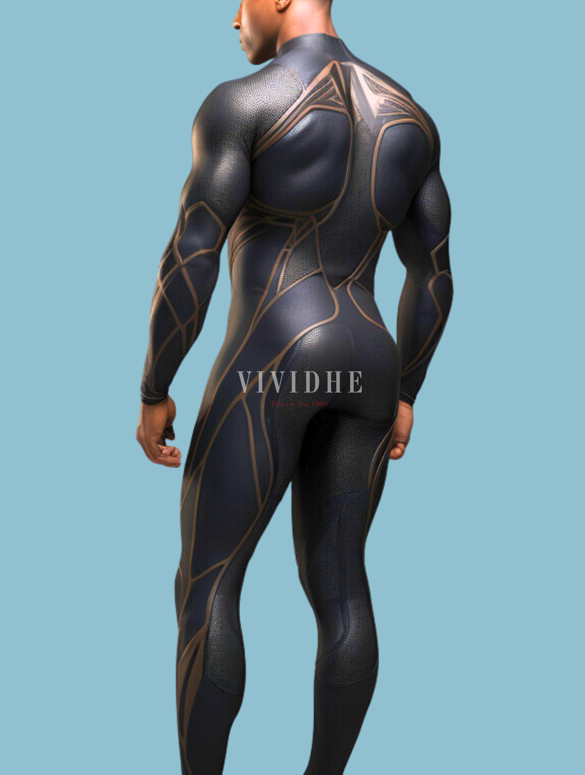 Coal Warrior Male Costume for Cosplay Events on VIVIDHE