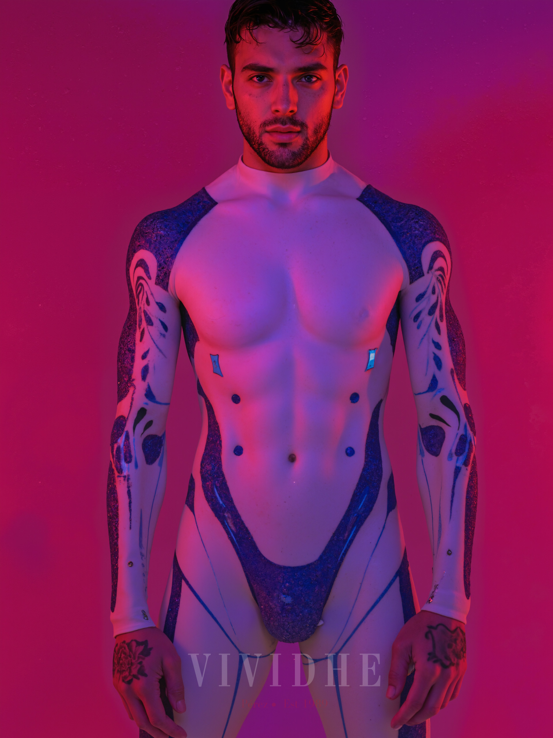 Blue_Tech_Male_Costume_Men's_Fashion_Scene_VIVIDHE