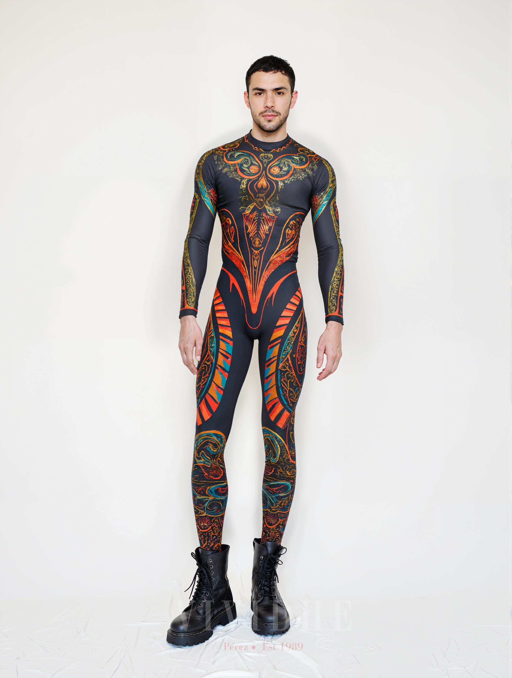 Orange_Tribal_Male_Costume_Men's_Wear_VIVIDHE
