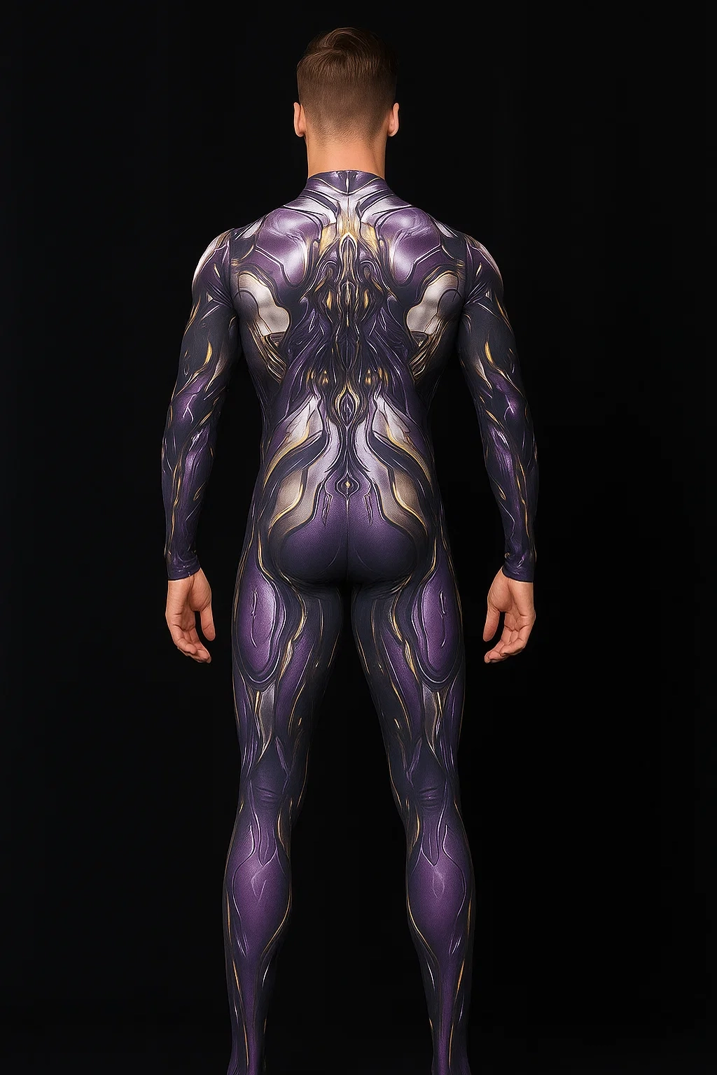 VIVIDHE Purple Mechanical Bodysuit VV513