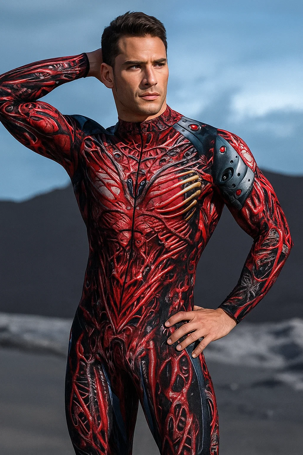 VIVIDHE Red Bionic Bodysuit VV522