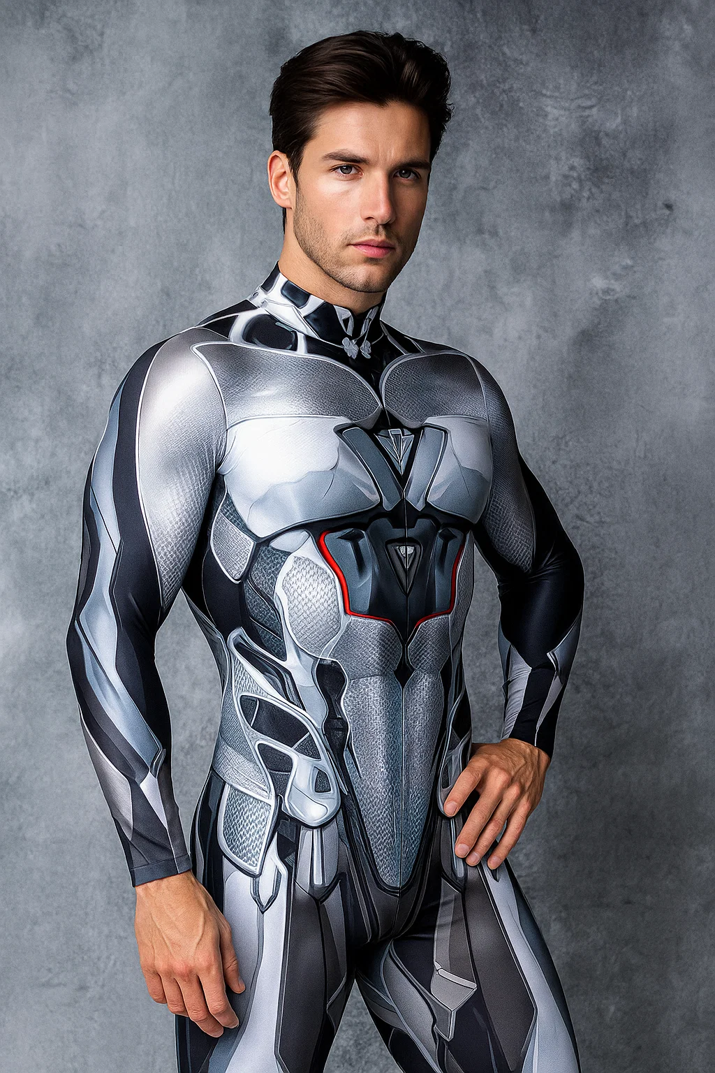 VIVIDHE Silver Mech Bodysuit VV512