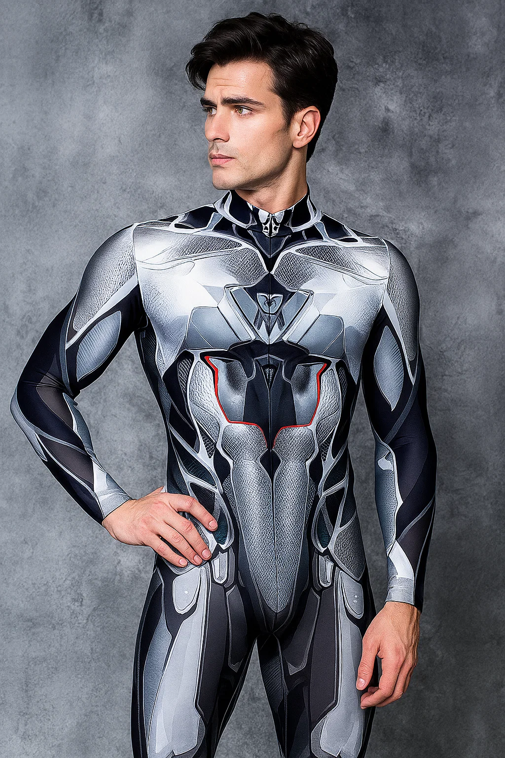 VIVIDHE Silver Mech Bodysuit VV512