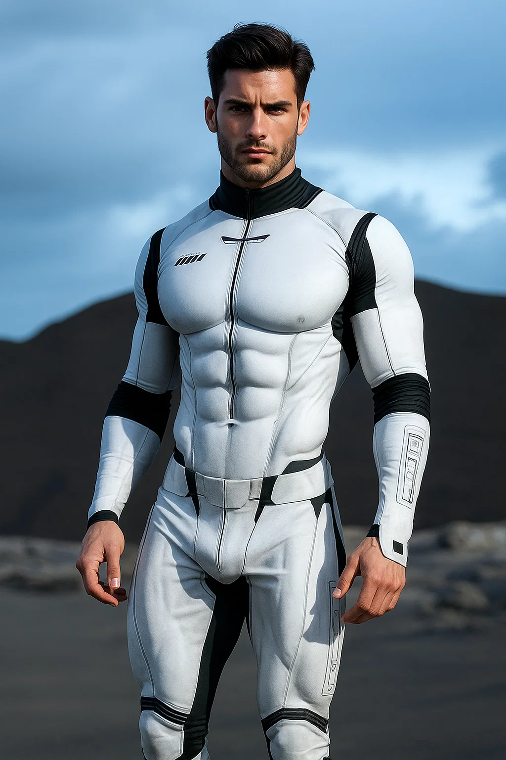 VIVIDHE White Muscle Tights VV547