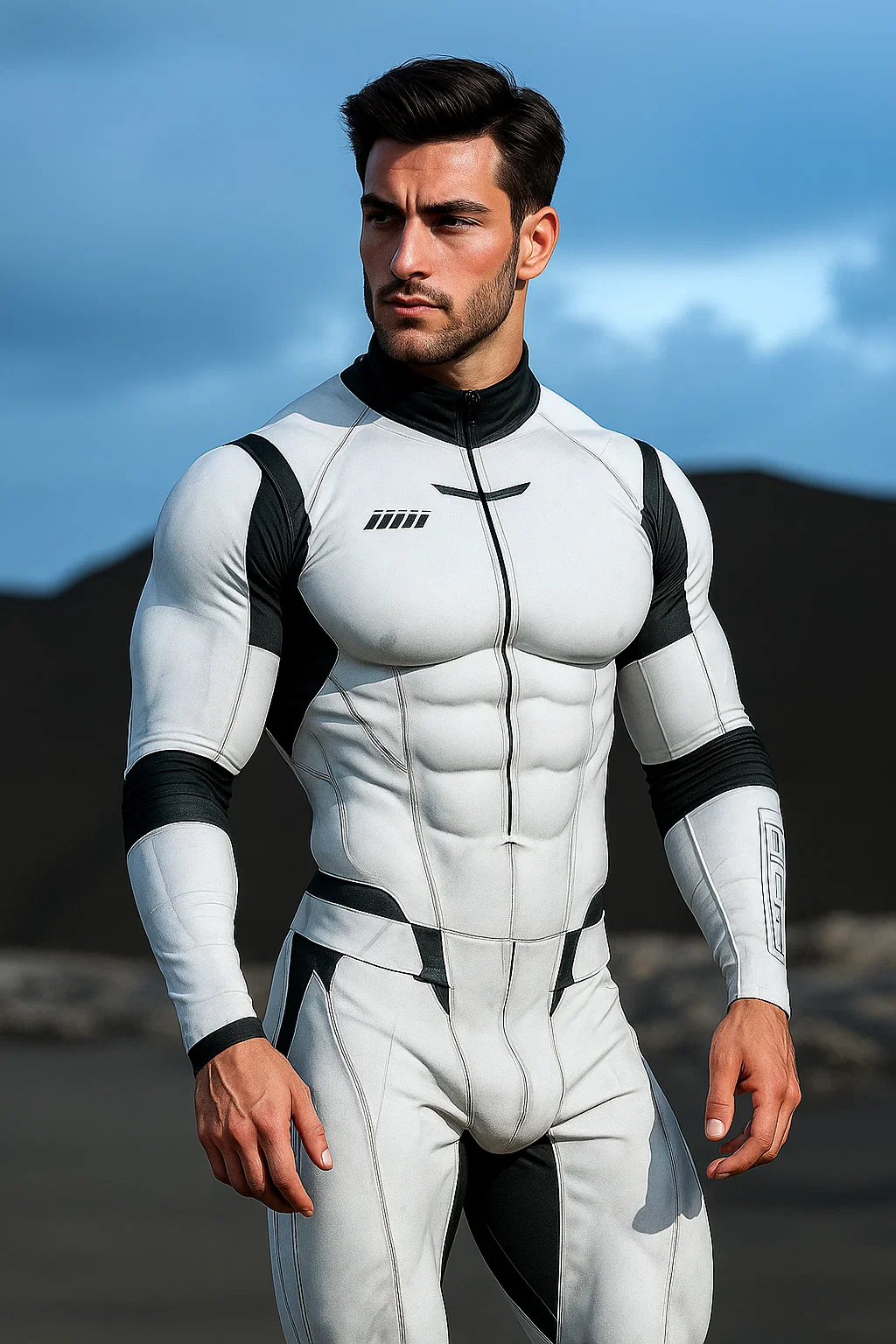 VIVIDHE White Muscle Tights VV547