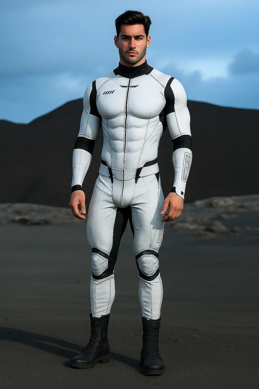 VIVIDHE White Muscle Tights VV547