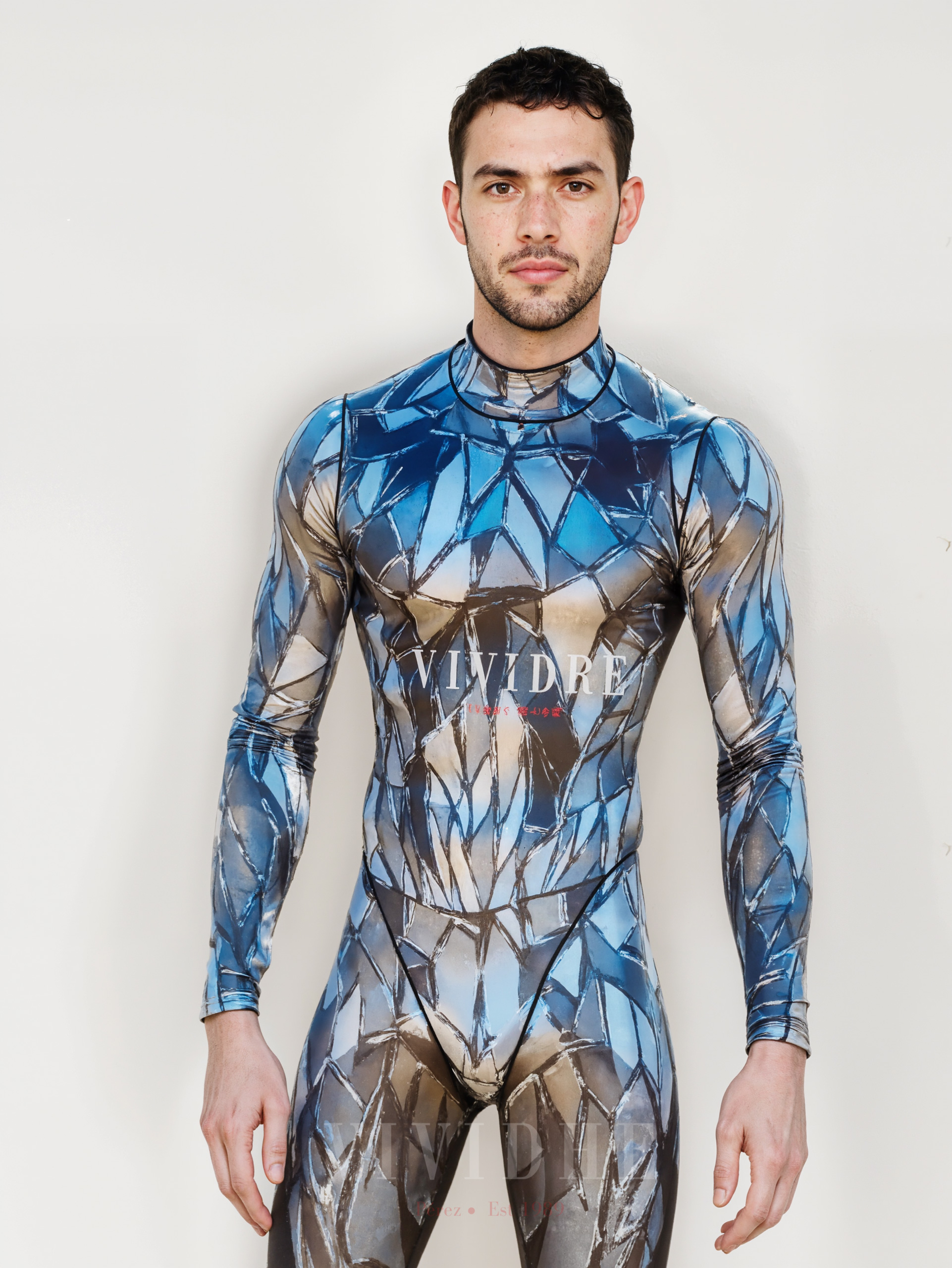 Silver_Geometric_Male_Costume_Men's_Tight-fitting_Clothing_VIVIDHE