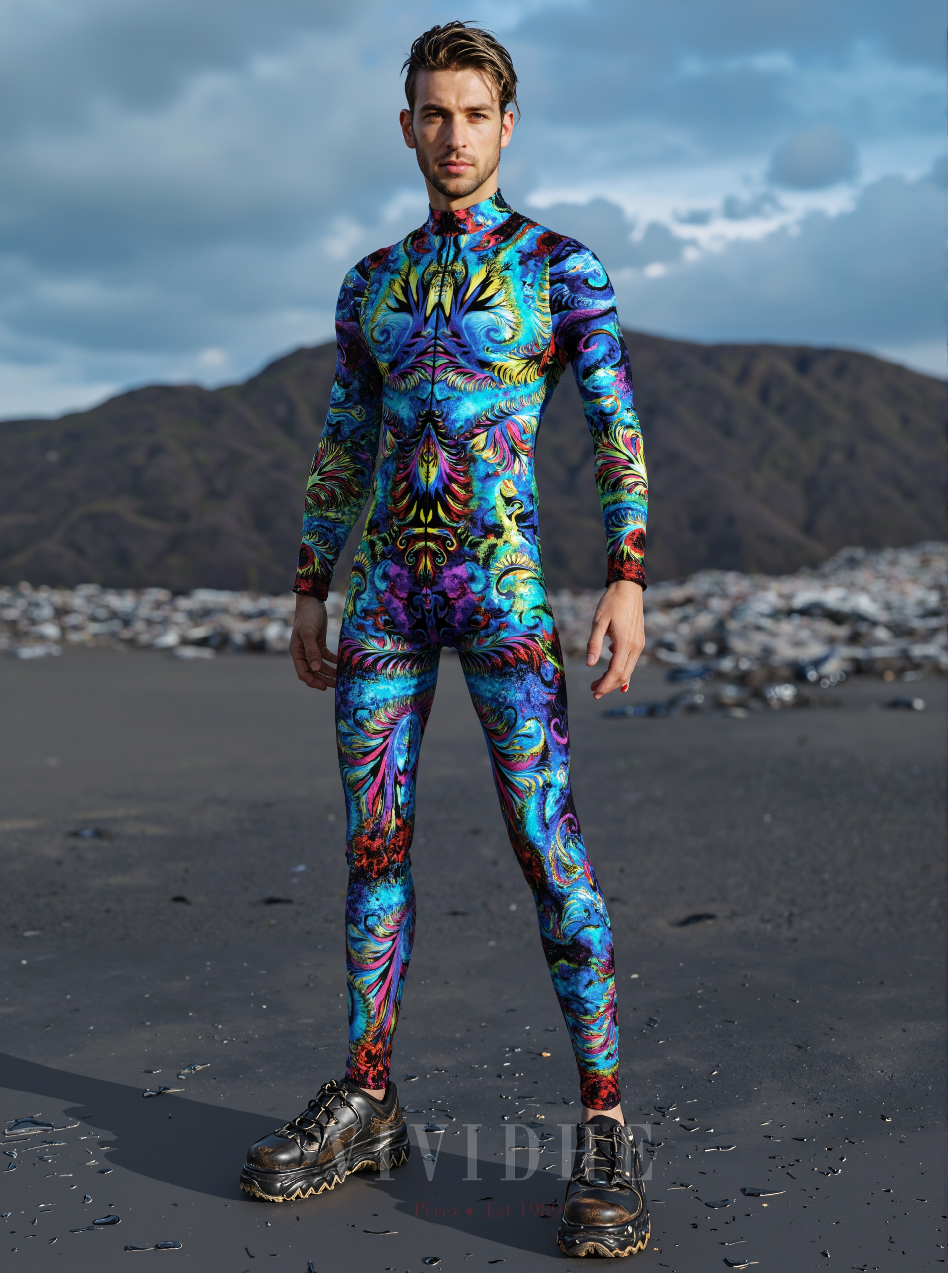 Colorful_Peacock_Male_Costume_Men's_Wearing_Scenes_VIVIDHE