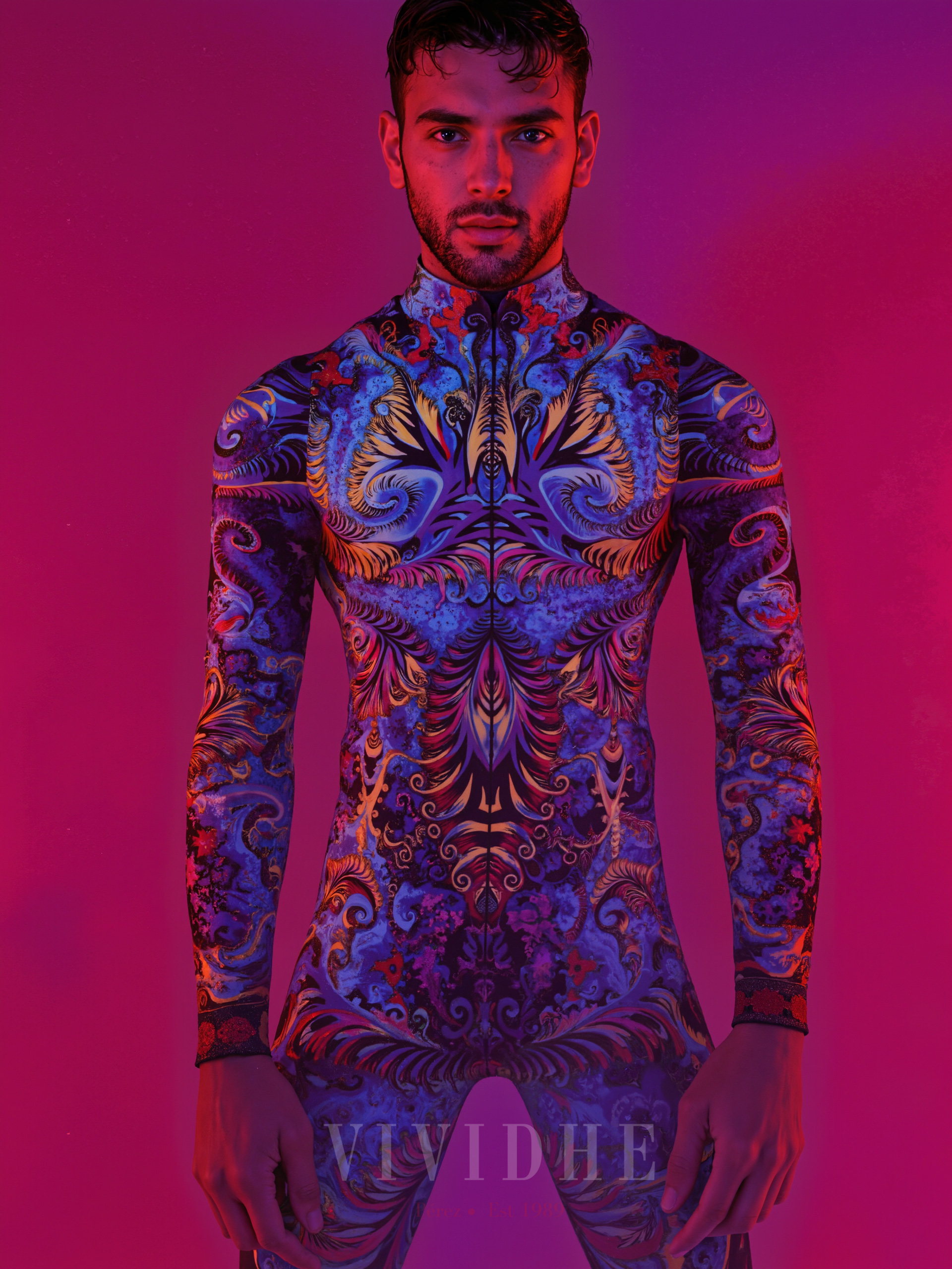 Colorful_Peacock_Male_Costume_Men's_Wearing_Scenes_VIVIDHE
