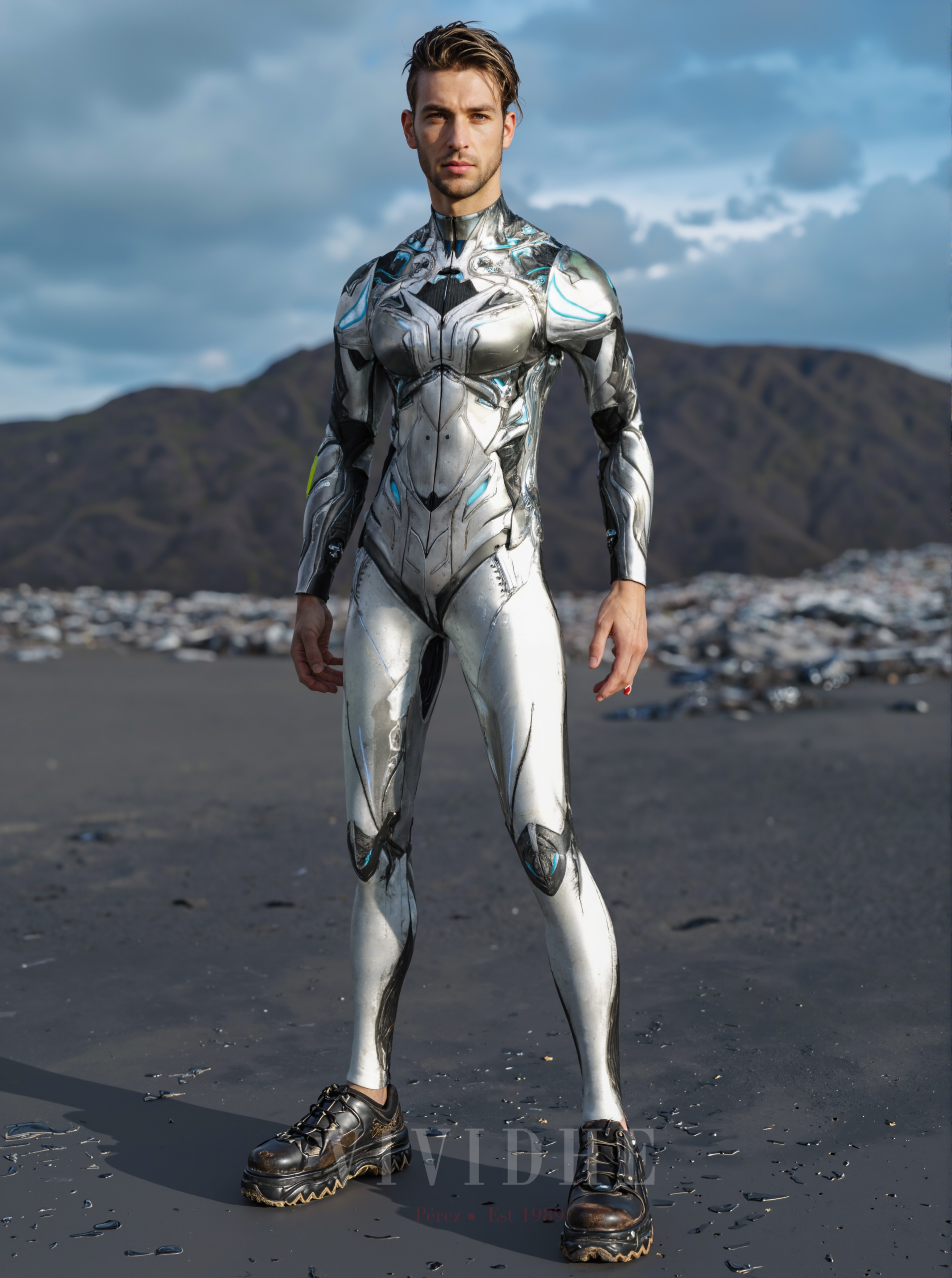 Silver_Sci-Fi_Male_Costume_Stylish_Men's_Wear_VIVIDHE