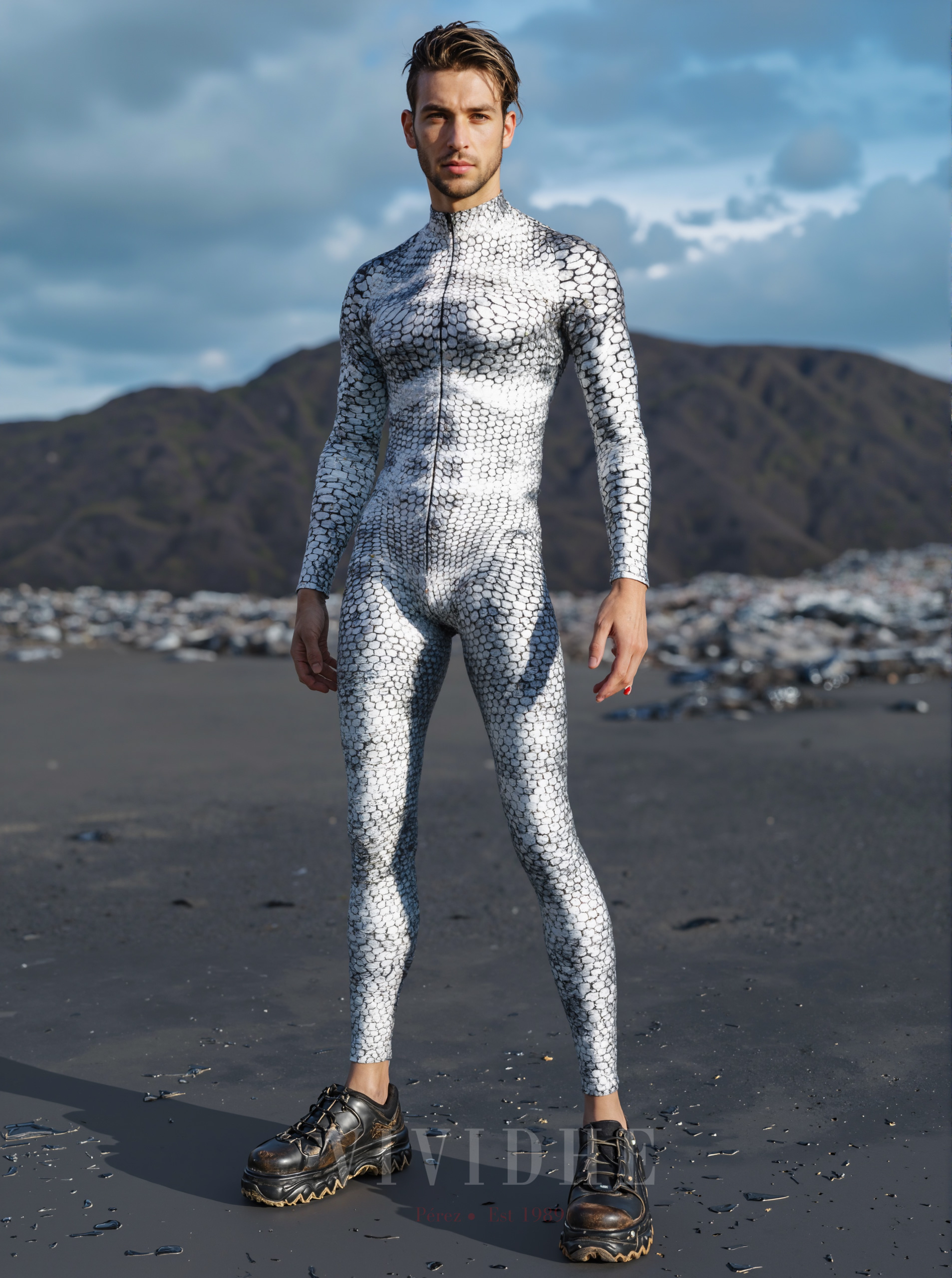Silver_Scaled_Male_Costume_Men's_Wear_Scene_VIVIDHE