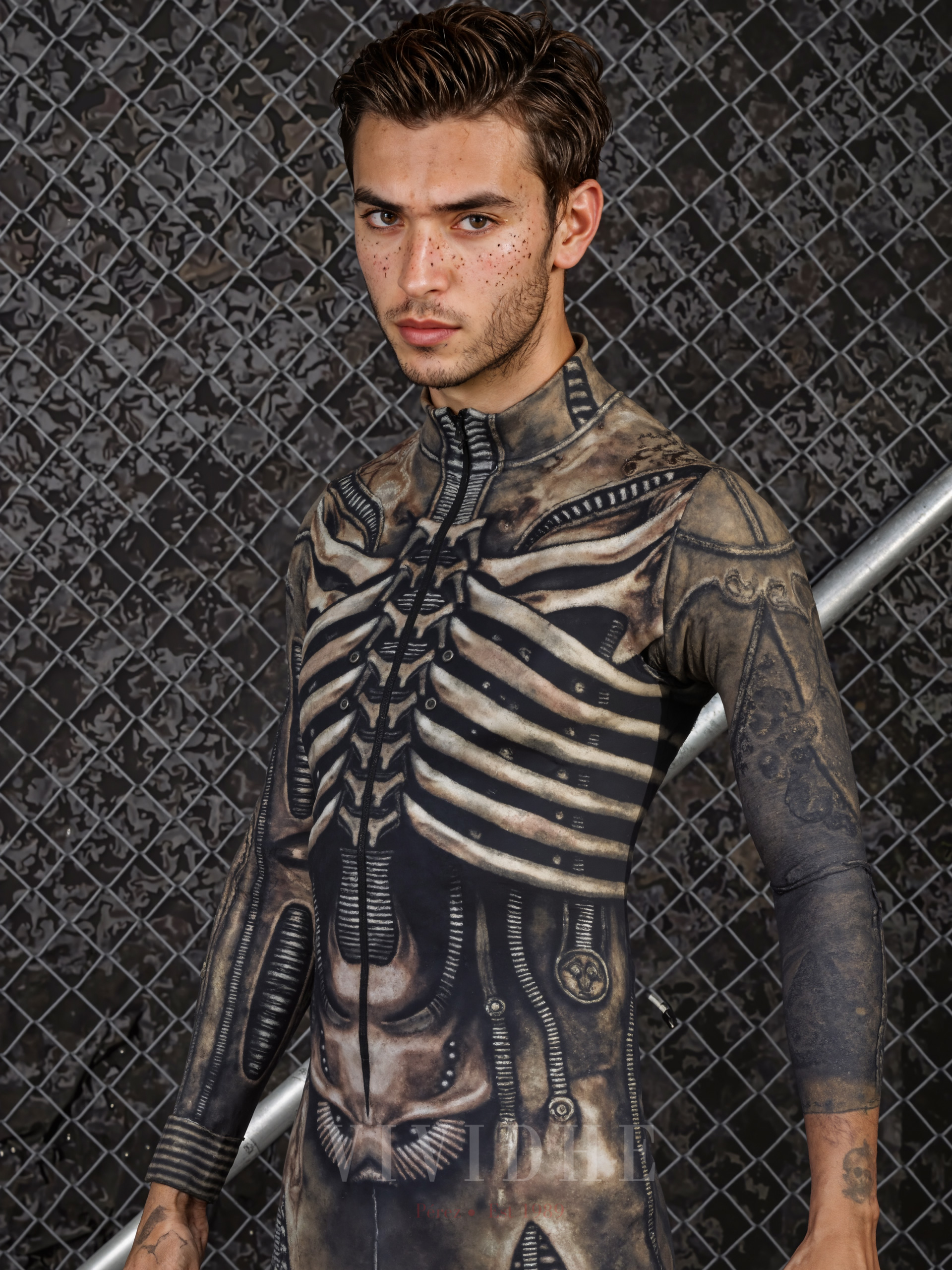 Grey_Skeleton_Male_Costume_Men's_Tight - fitting_Wear_VIVIDHE