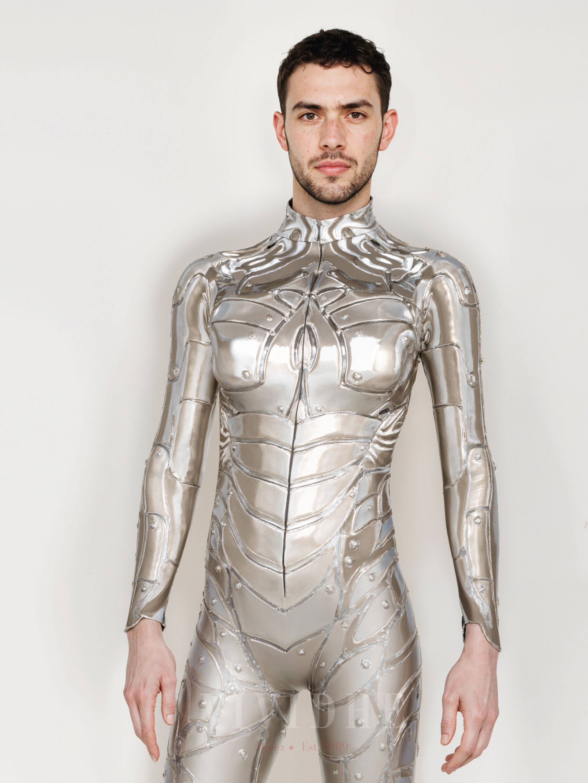 Silver_Armor_Male_Costume_Men's_Tight-fitting_Clothing_VIVIDHE