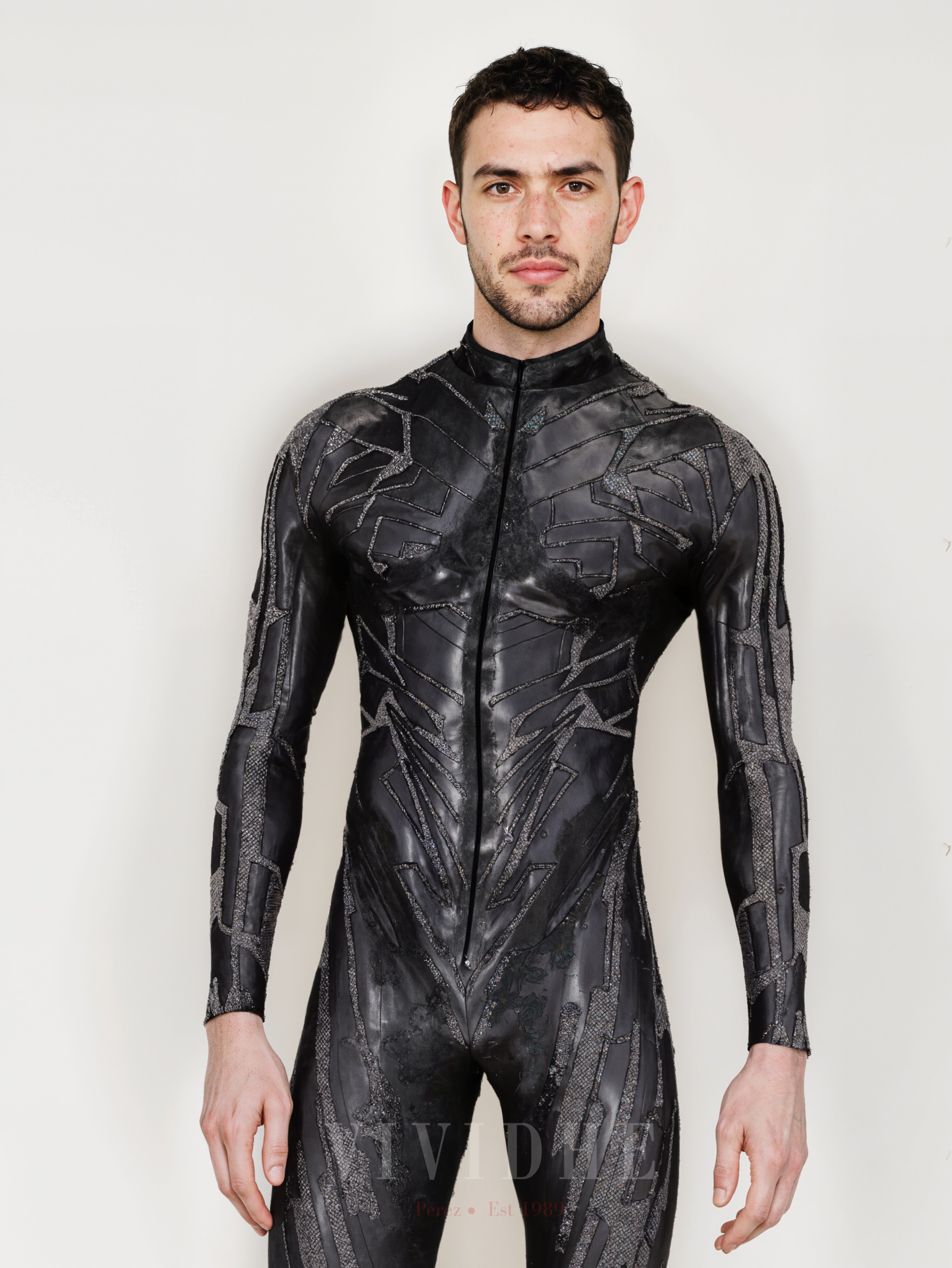 Black_Textured_Male_Costume_Men's_Tight-fitting_Wear_VIVIDHE